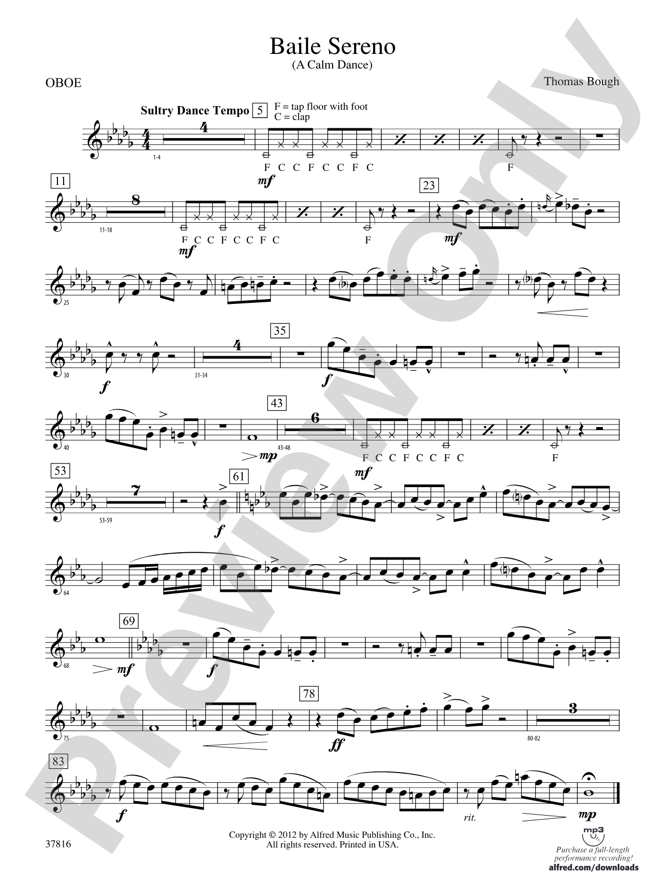 Baile Sereno: Oboe