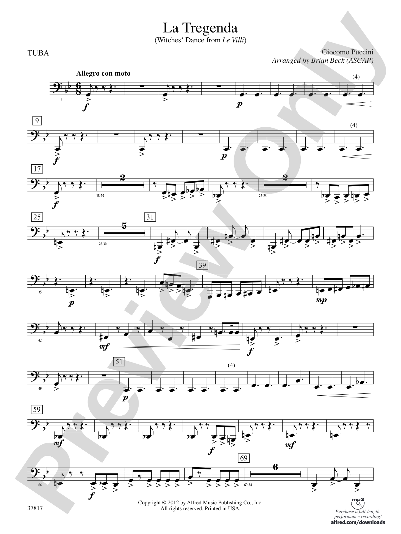 La Tregenda: Tuba