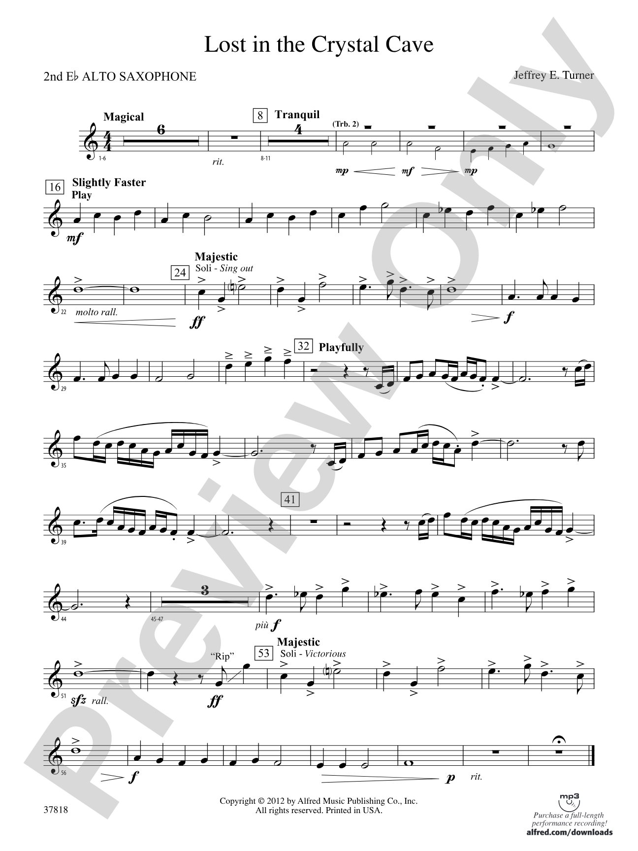 Lost in the Crystal Cave: 2nd E-flat Alto Saxophone