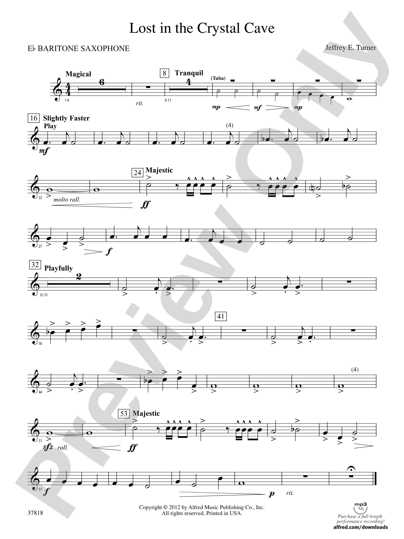 Lost in the Crystal Cave: E-flat Baritone Saxophone