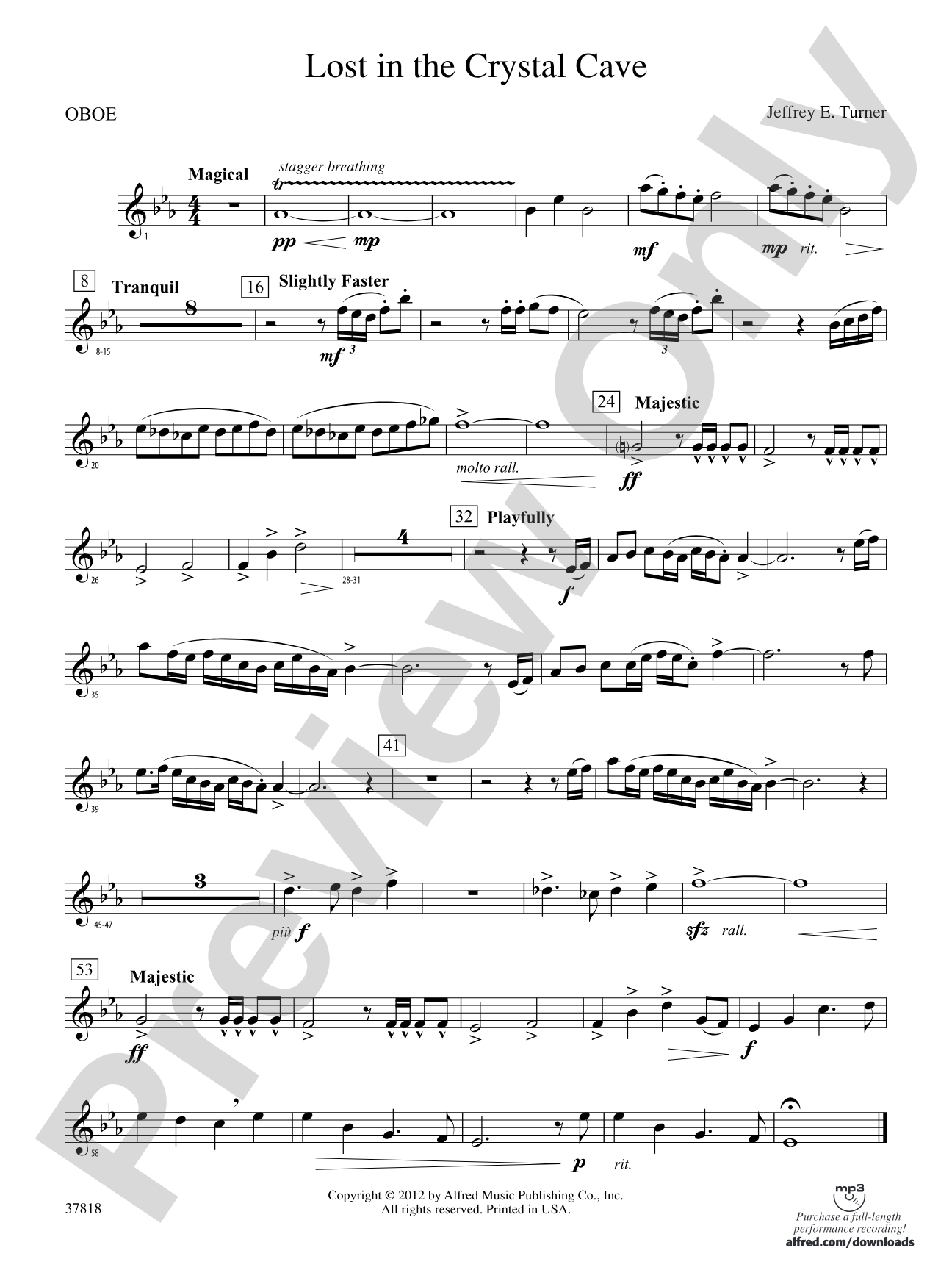 Lost in the Crystal Cave: Oboe