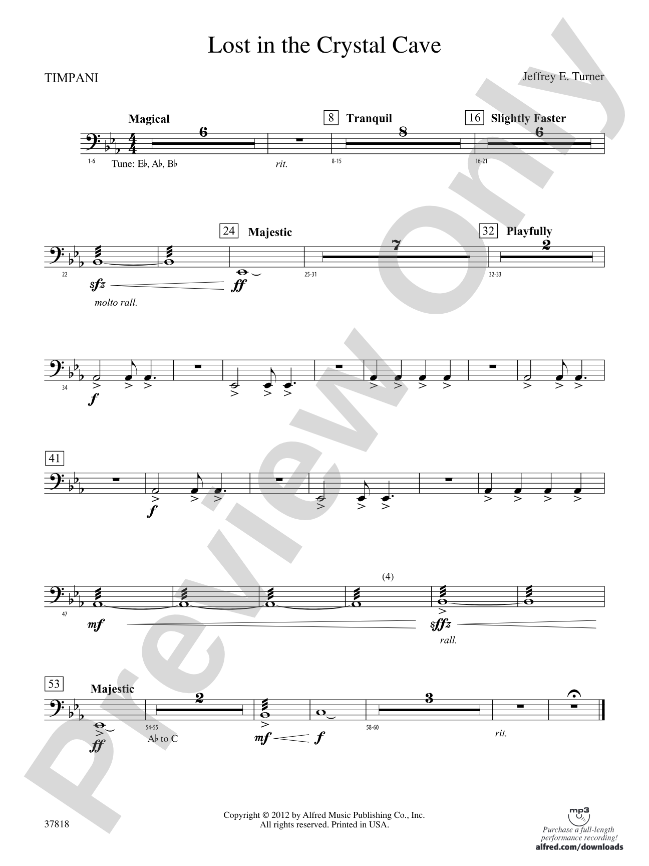 Lost in the Crystal Cave: Timpani