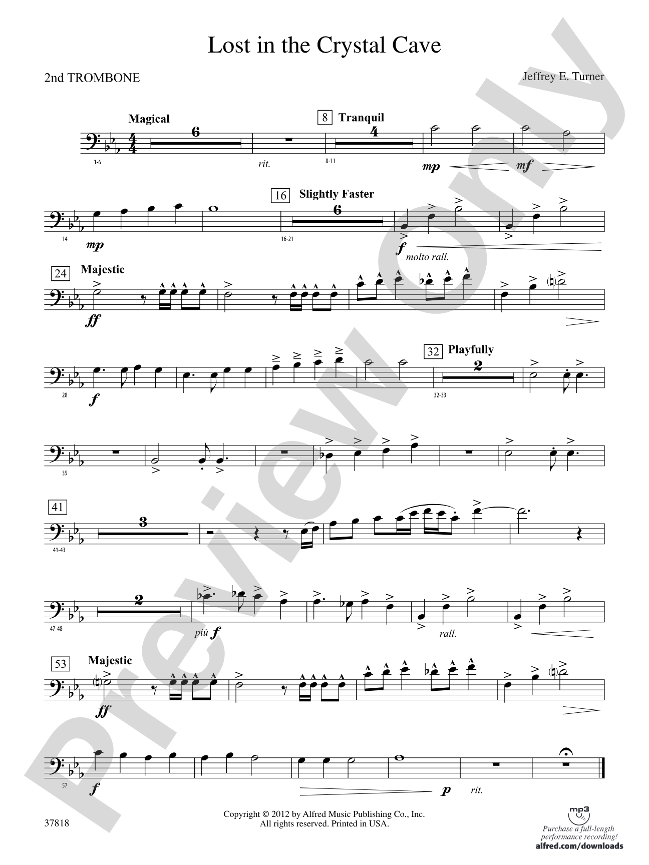 Lost in the Crystal Cave: 2nd Trombone