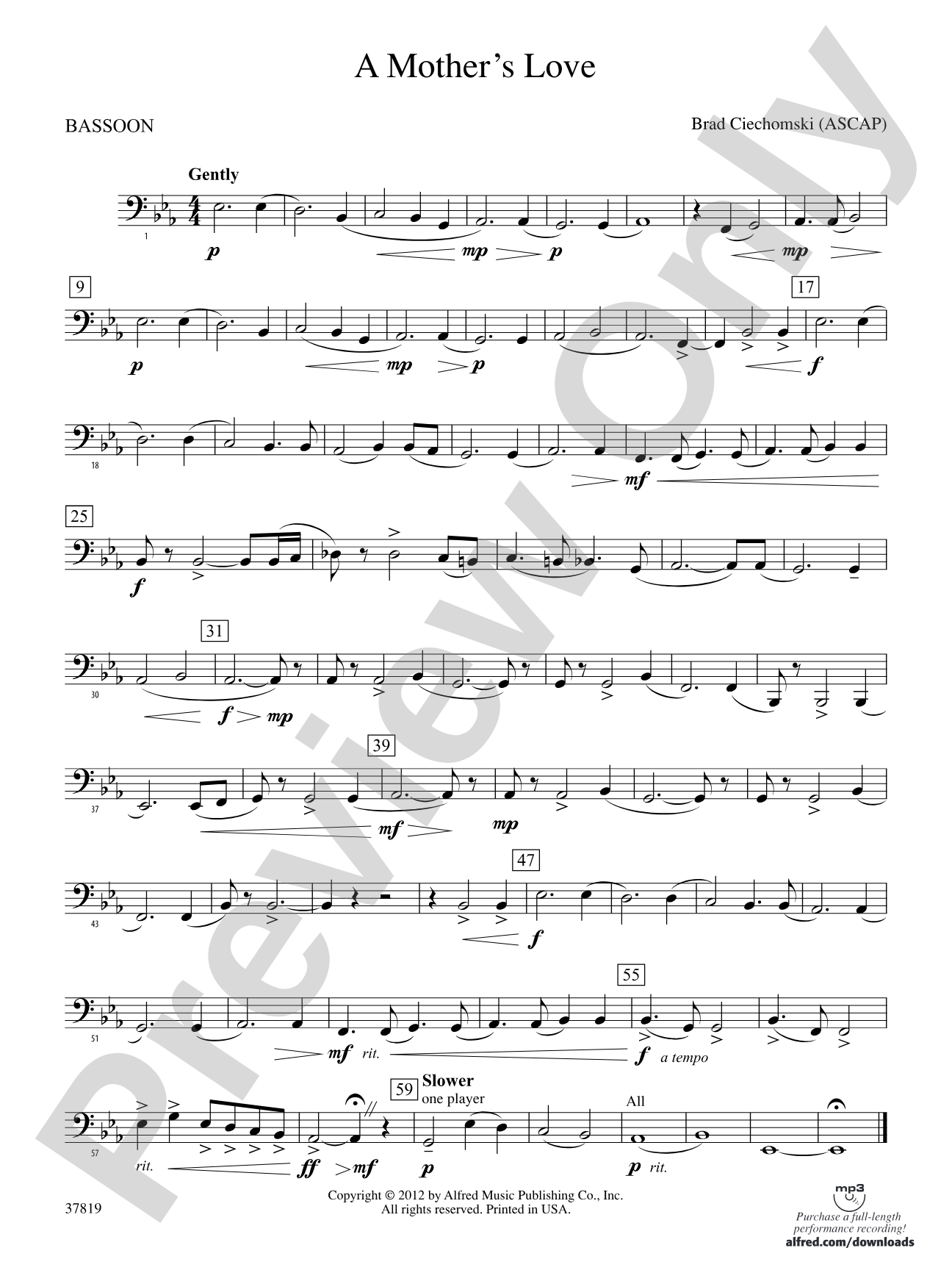 A Mother's Love: Bassoon