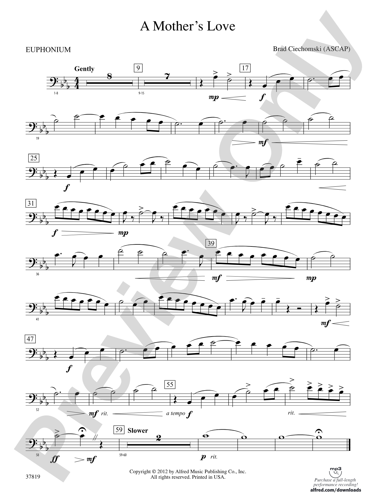 A Mother's Love: Baritone B.C.