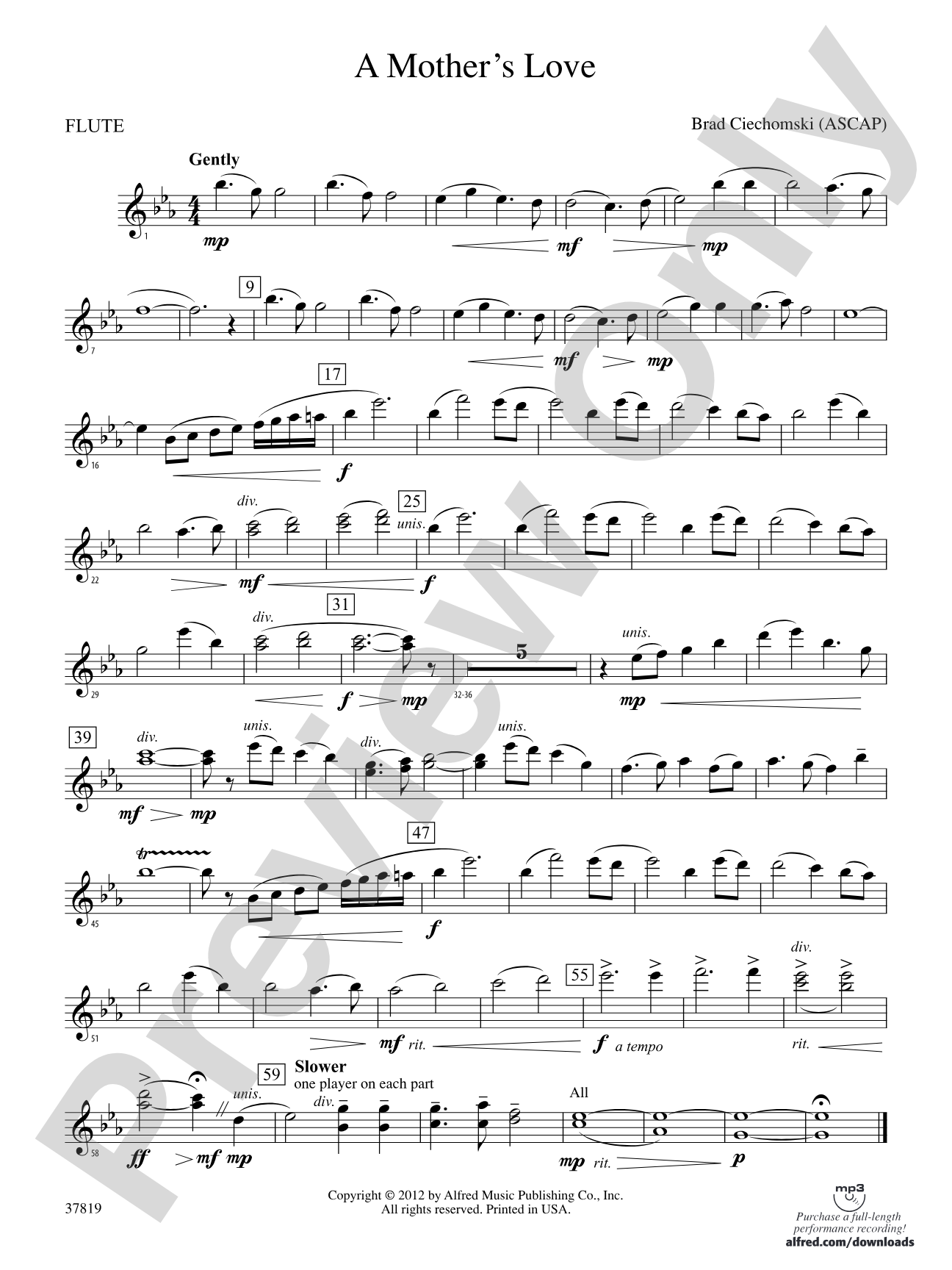 A Mother's Love: Flute