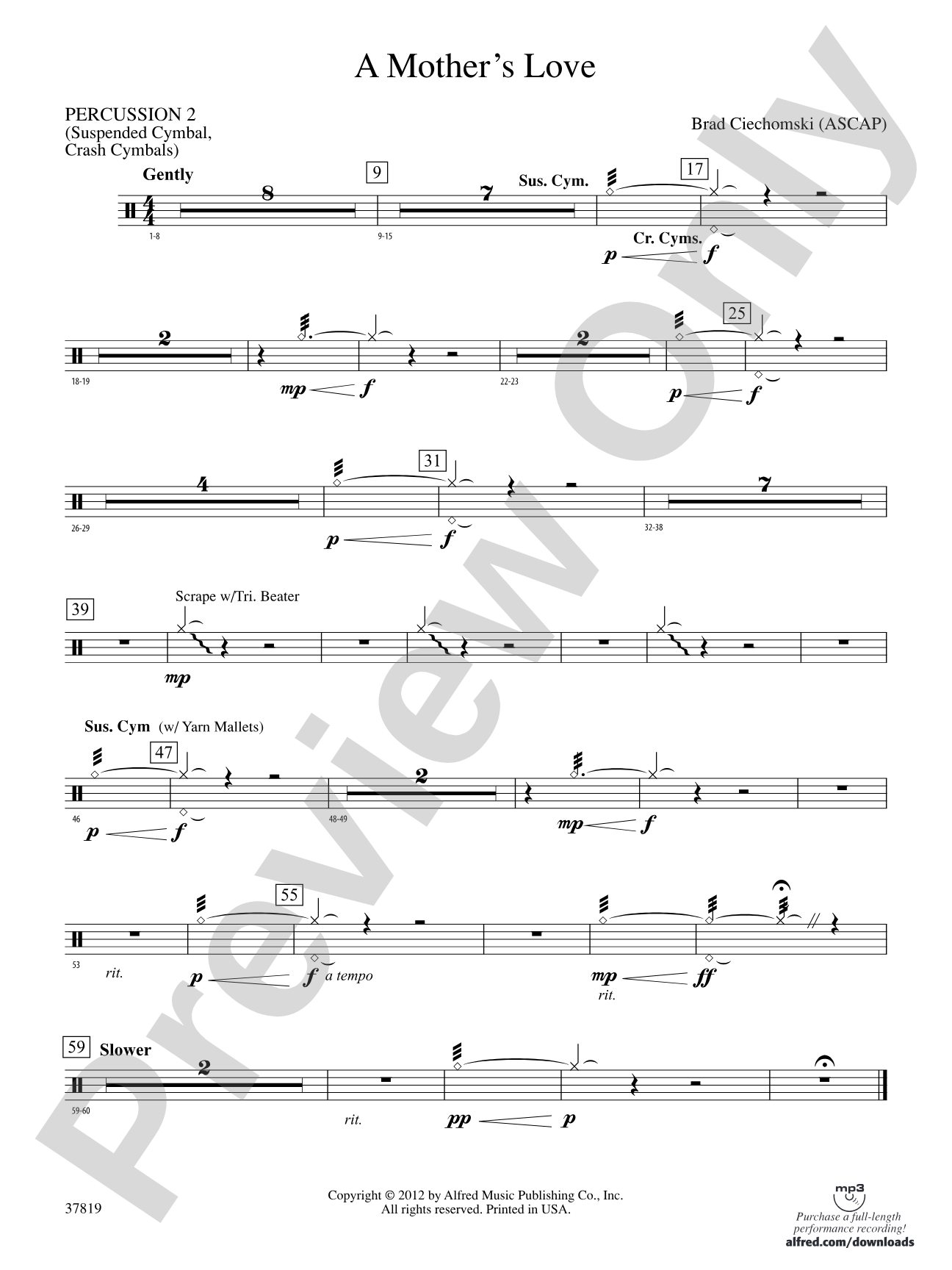 A Mother's Love: 2nd Percussion