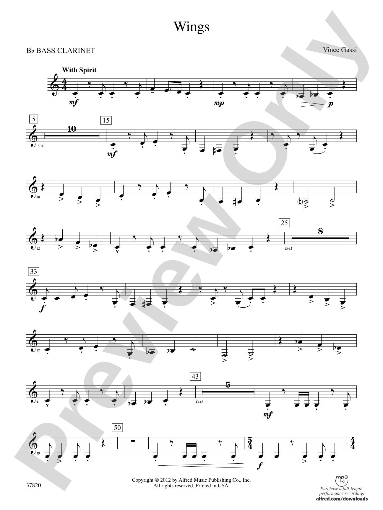 Wings: B-flat Bass Clarinet