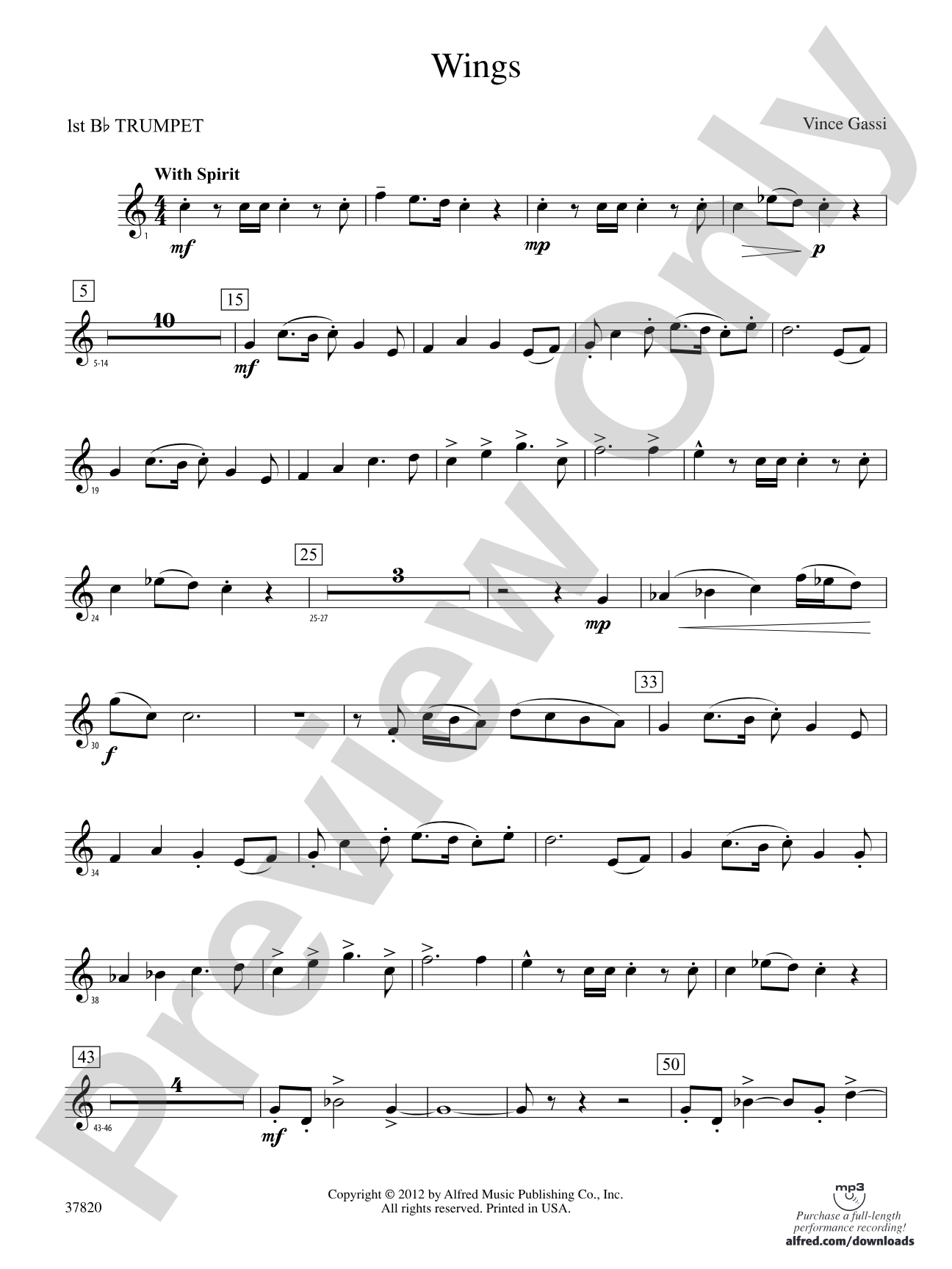 Wings: 1st B-flat Trumpet