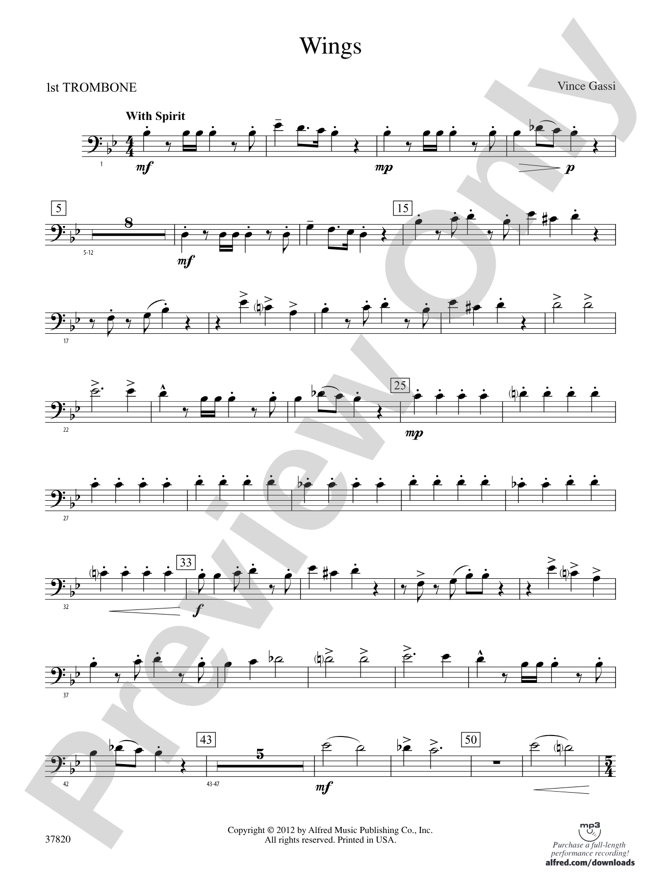 Wings: 1st Trombone