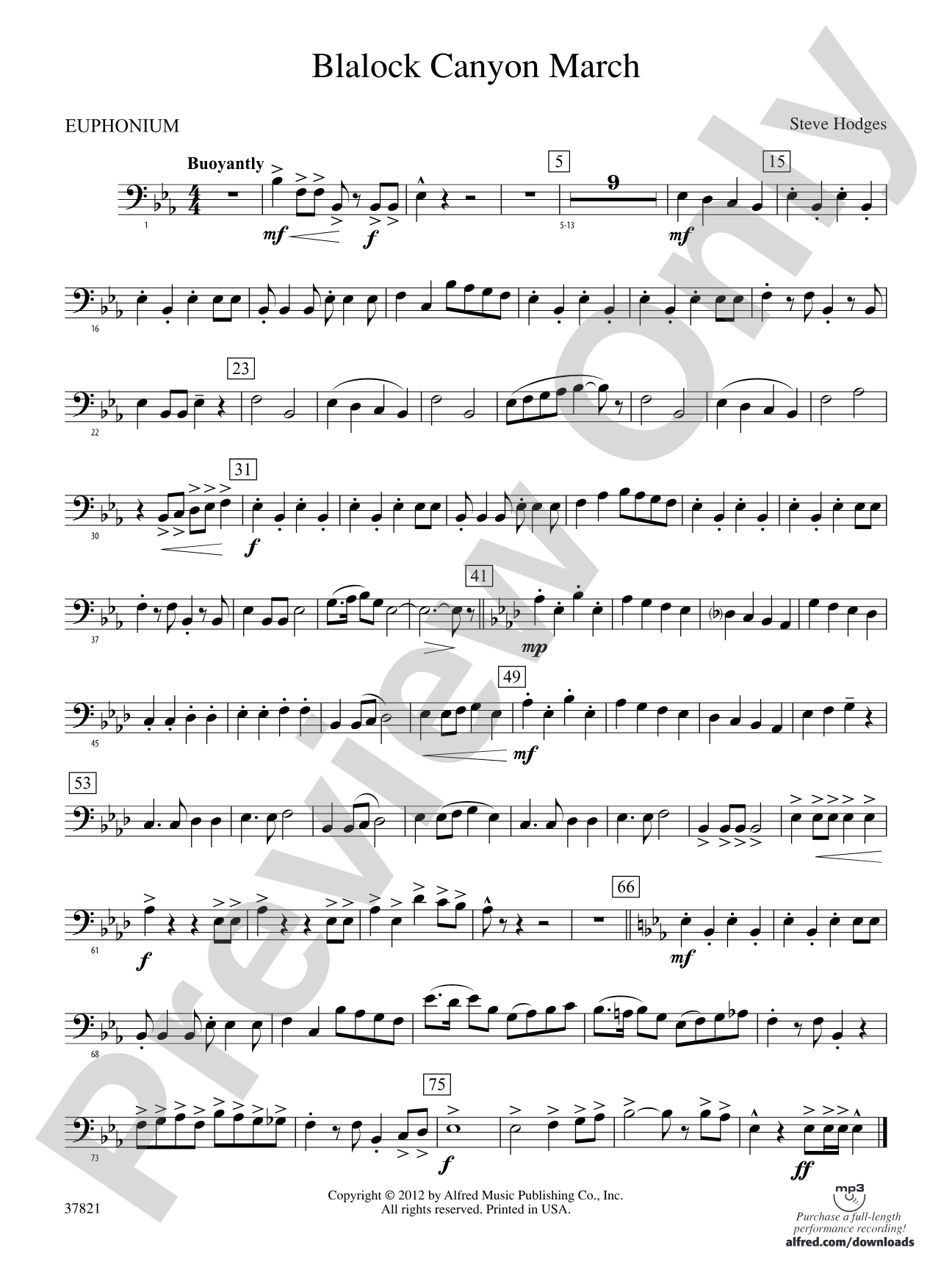 Blalock Canyon March: Baritone B.C.