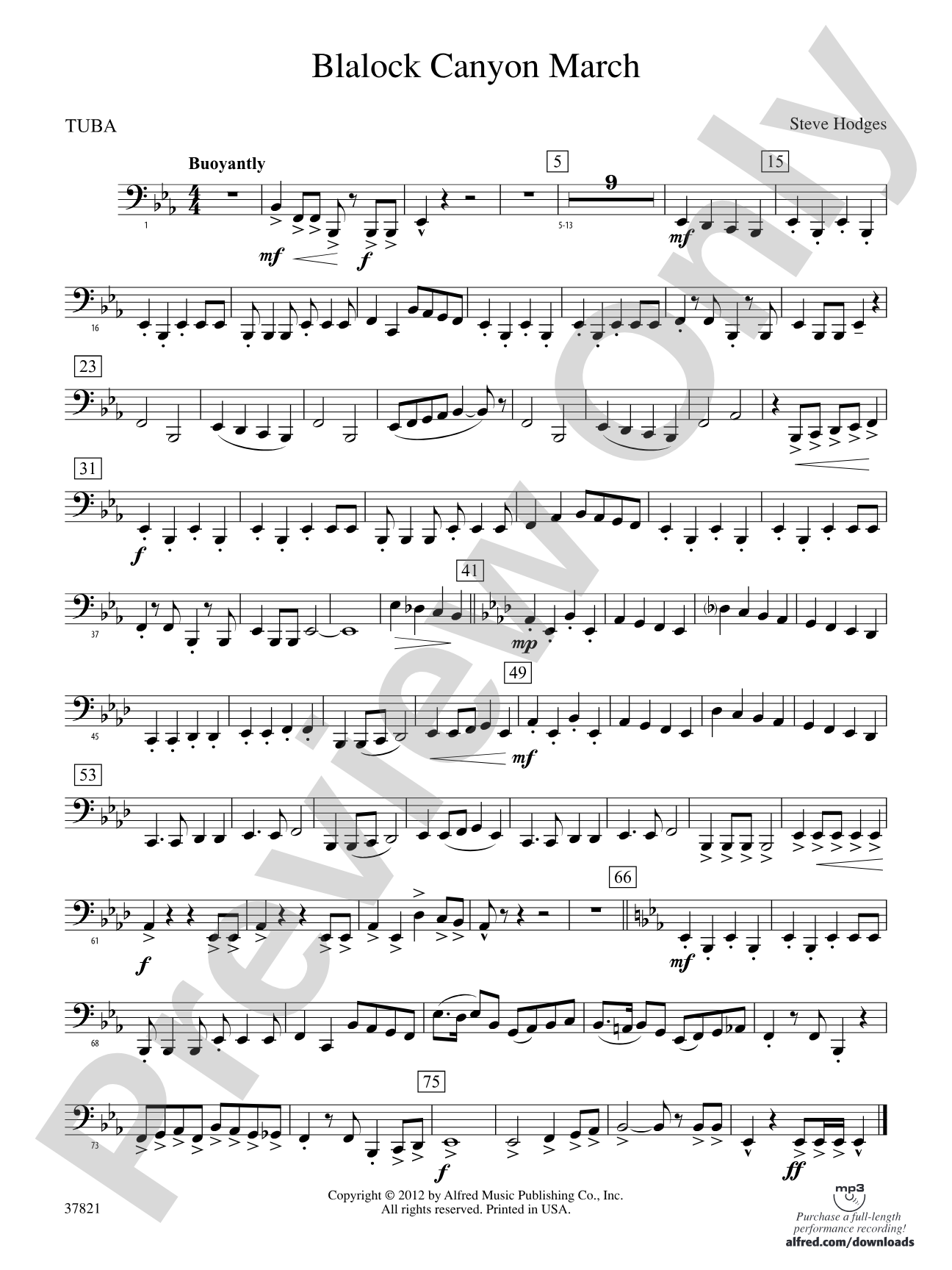 Blalock Canyon March: Tuba