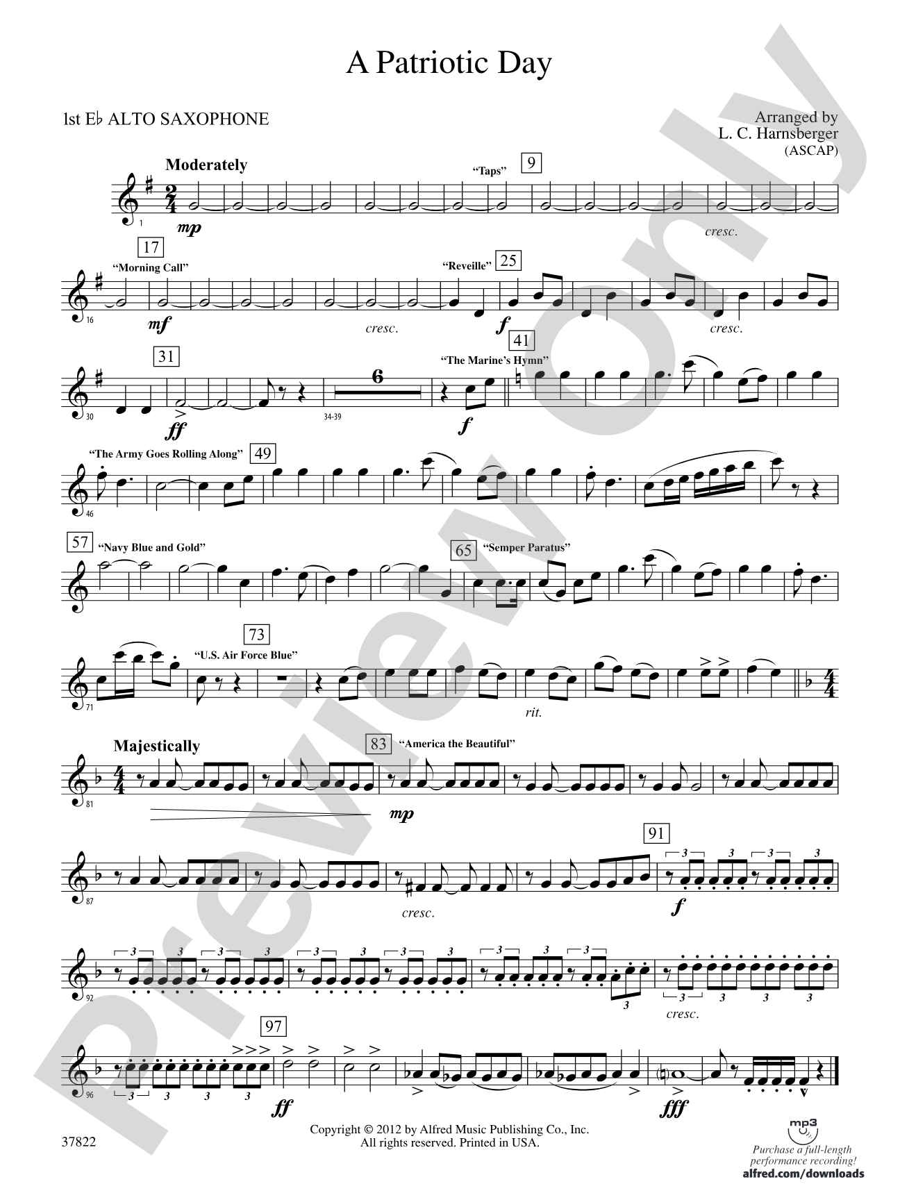 A Patriotic Day: E-flat Alto Saxophone