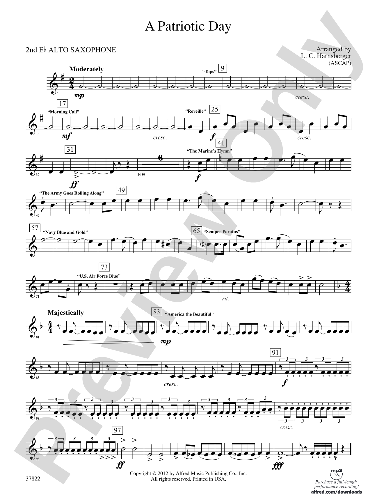 A Patriotic Day: 2nd E-flat Alto Saxophone