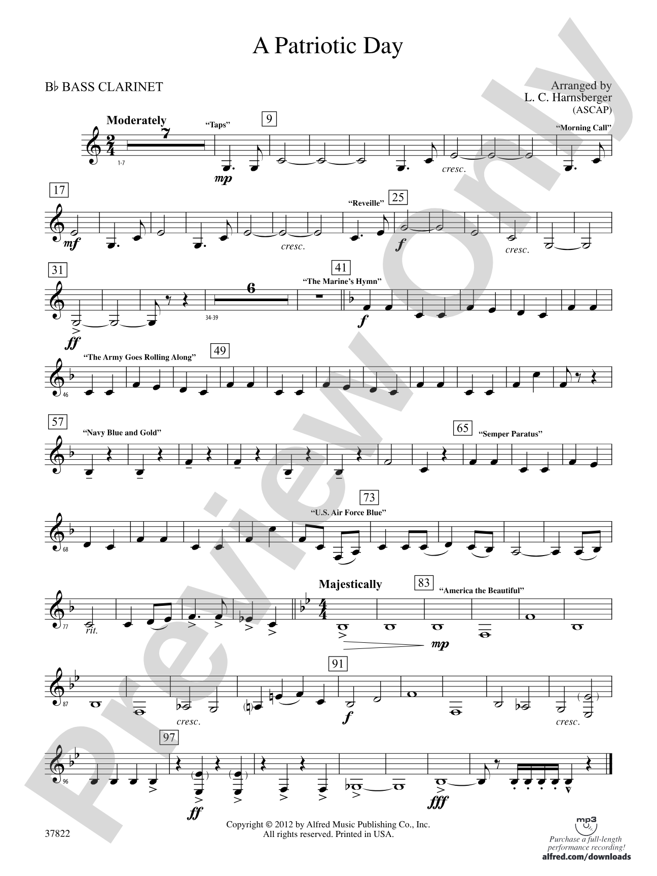 A Patriotic Day: B-flat Bass Clarinet