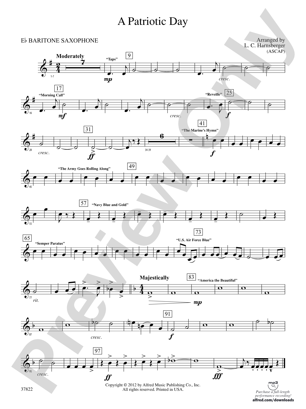 A Patriotic Day: E-flat Baritone Saxophone