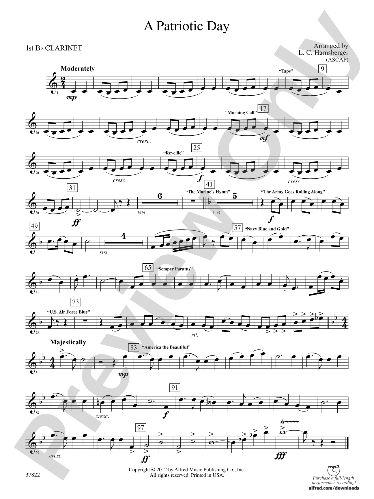 A Patriotic Day: 1st B-flat Clarinet