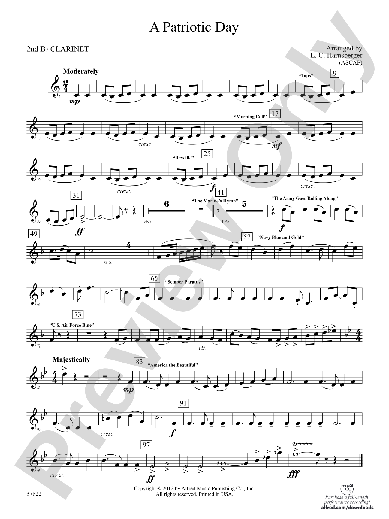 A Patriotic Day: 2nd B-flat Clarinet