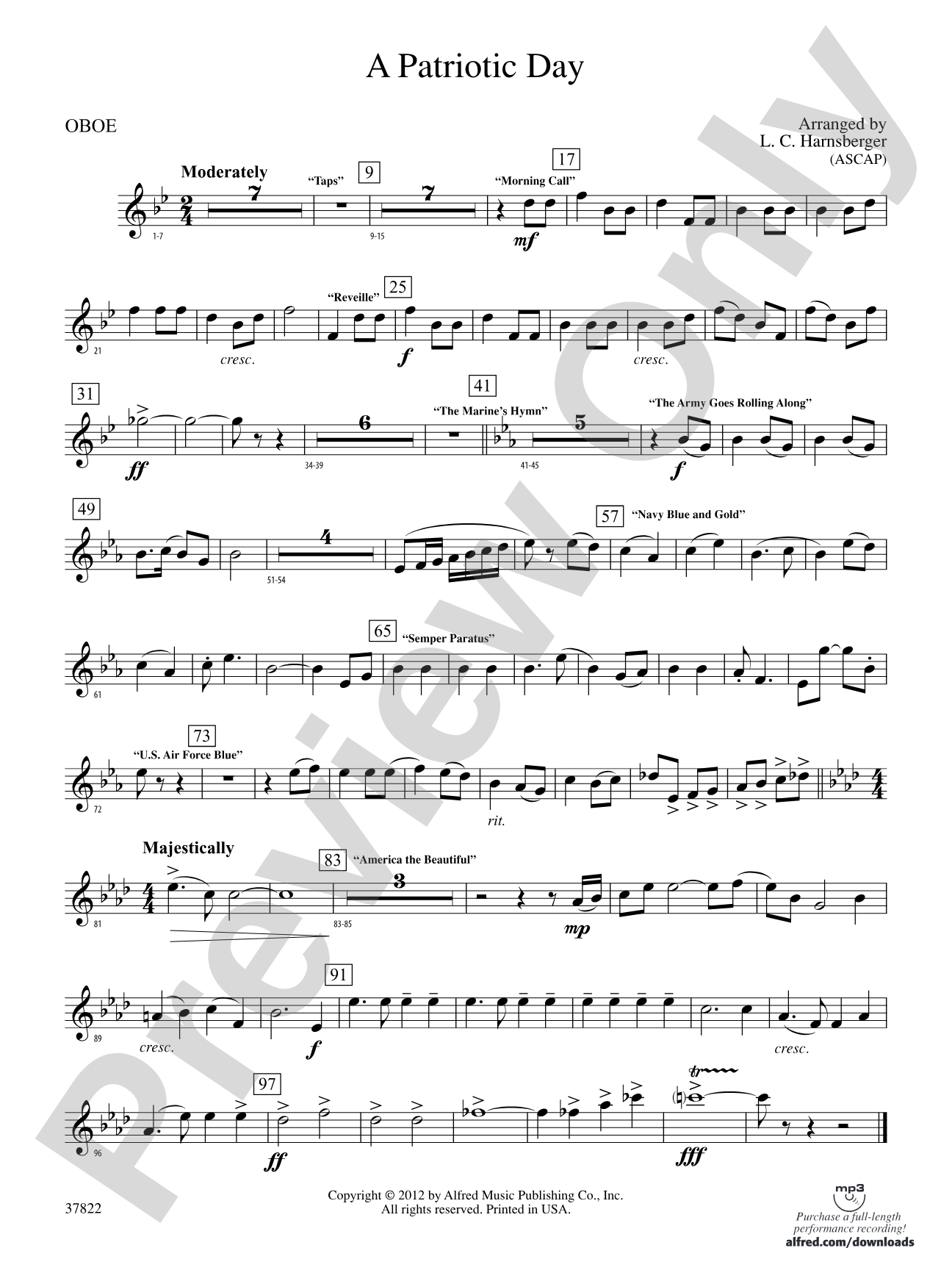 A Patriotic Day: Oboe