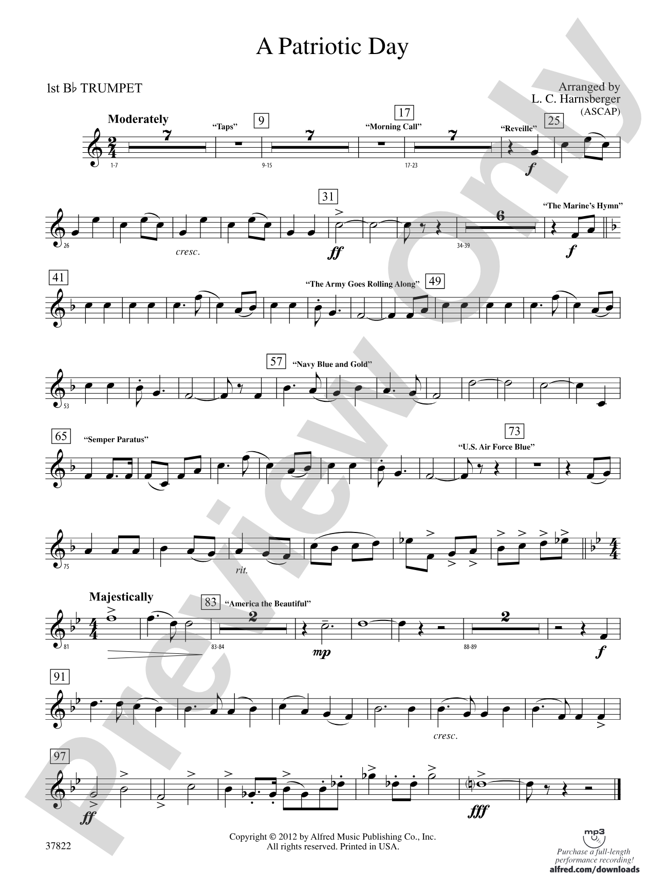 A Patriotic Day: 1st B-flat Trumpet