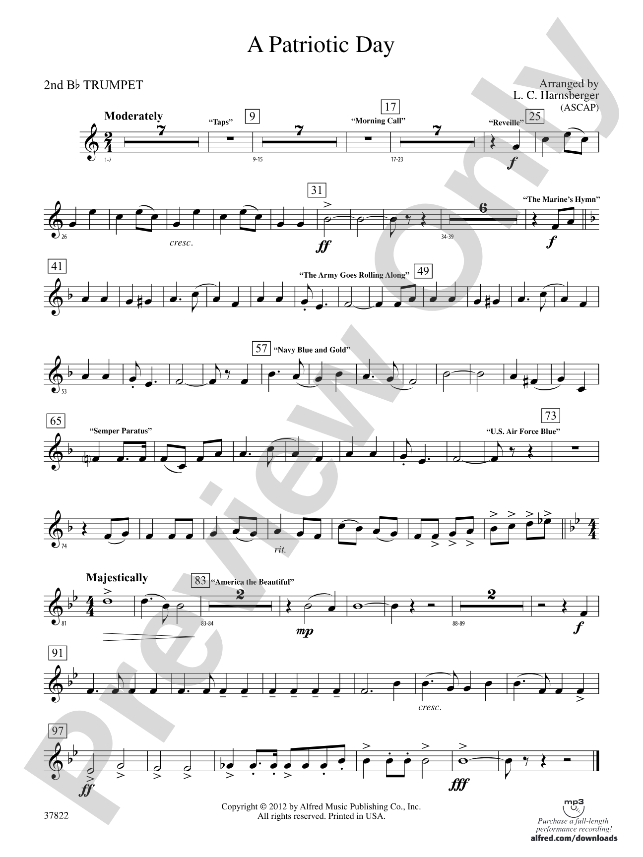 A Patriotic Day: 2nd B-flat Trumpet