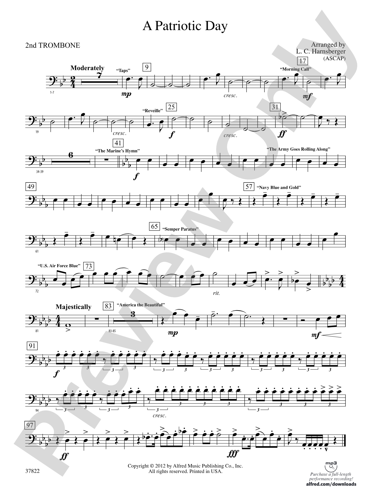 A Patriotic Day: 2nd Trombone