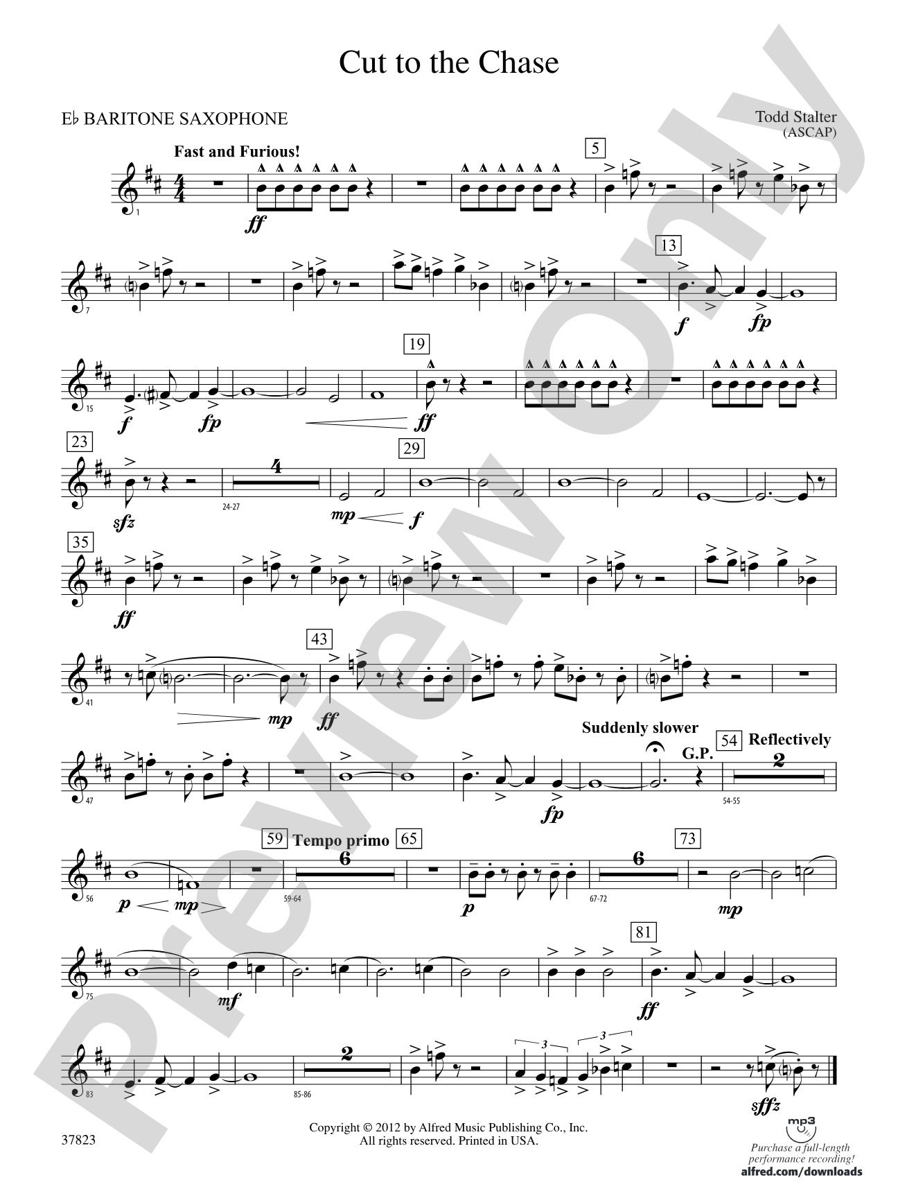 Cut to the Chase: E-flat Baritone Saxophone