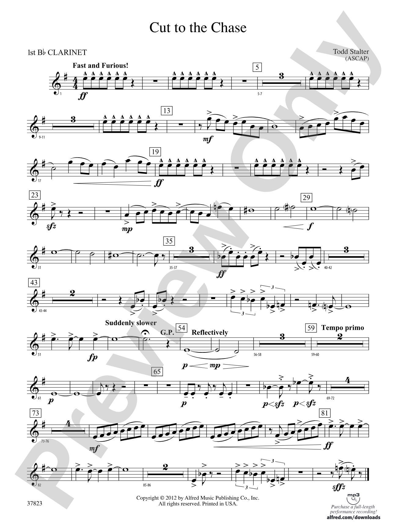 Cut to the Chase: 1st B-flat Clarinet