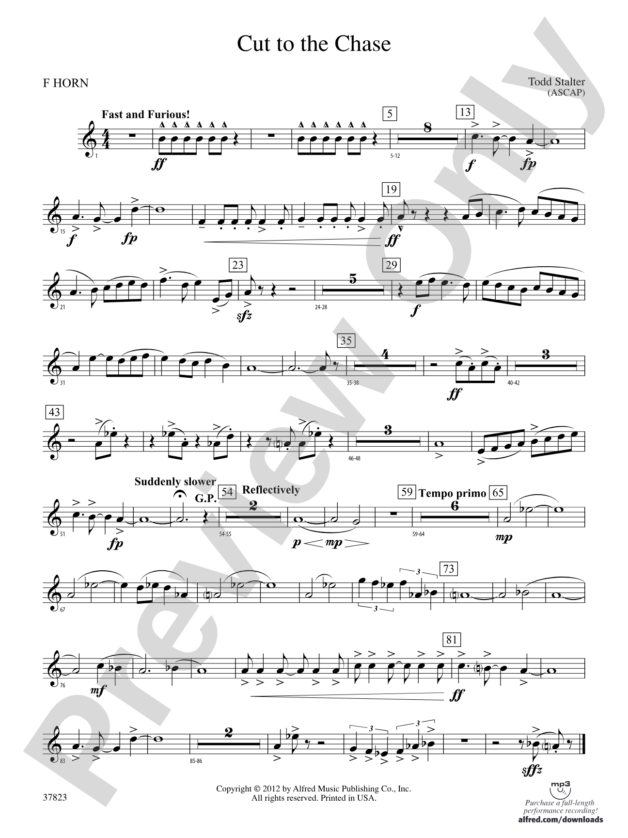 Cut to the Chase: 1st F Horn