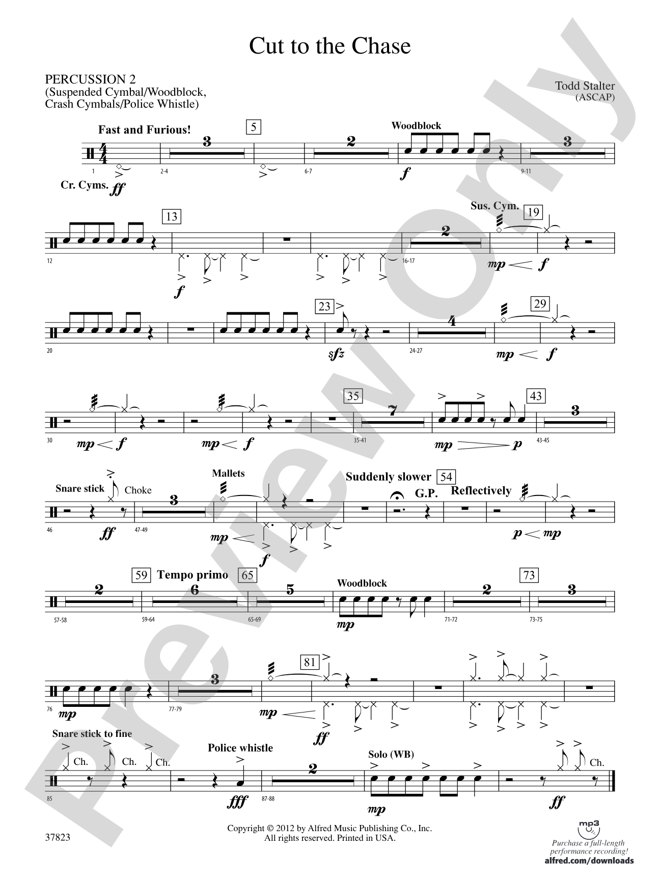 Cut to the Chase: 2nd Percussion