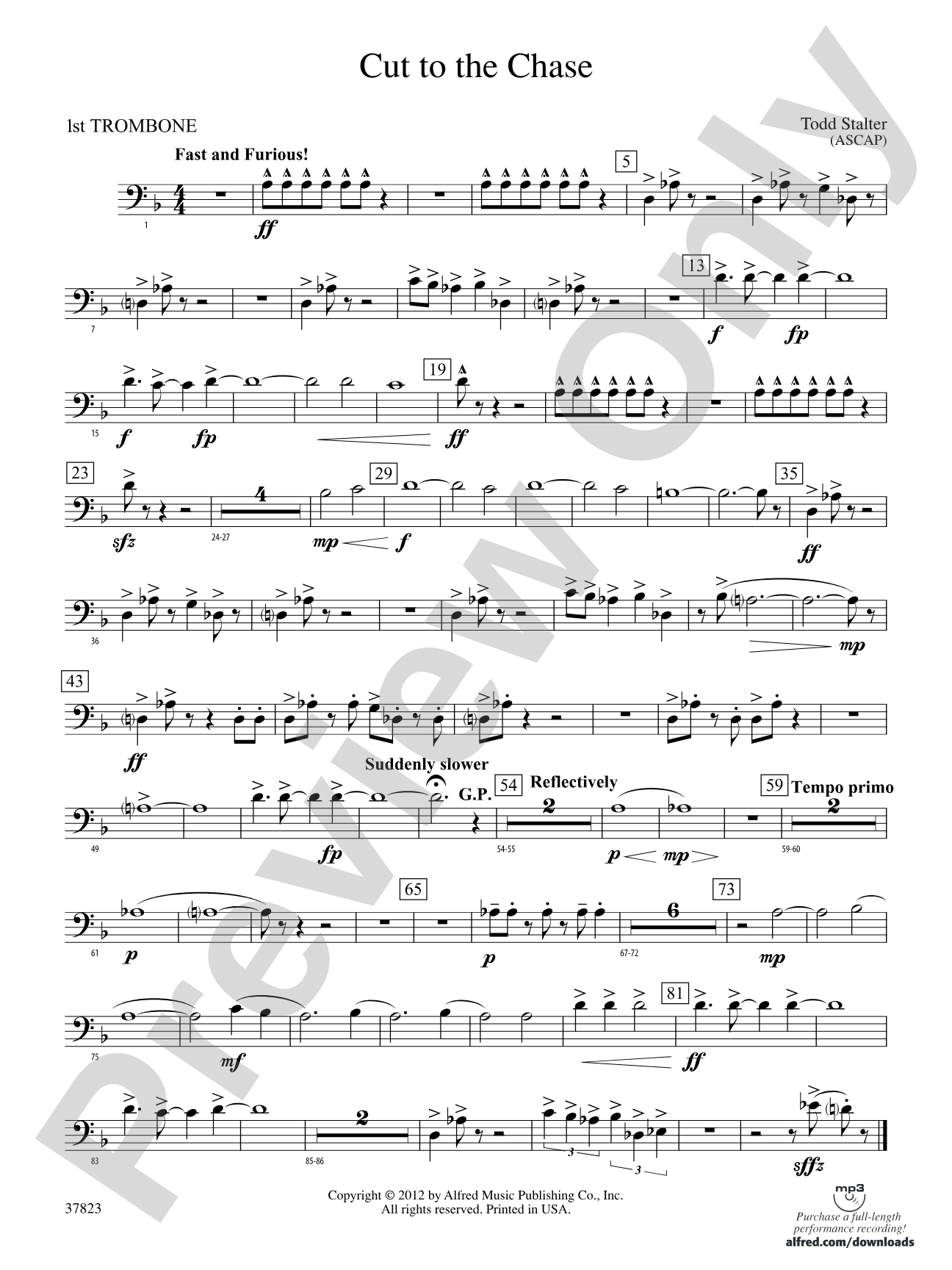 Cut to the Chase: 1st Trombone