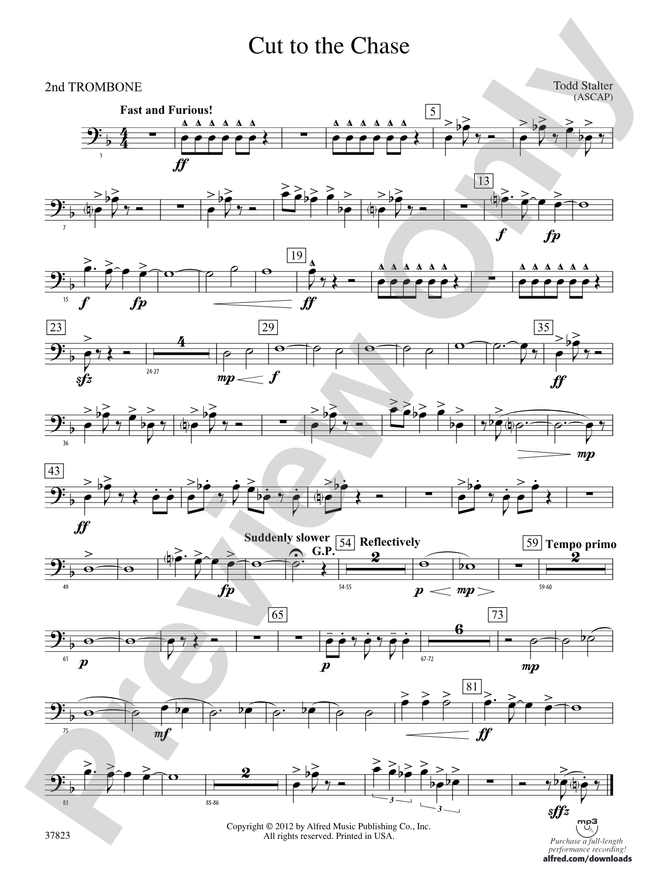 Cut to the Chase: 2nd Trombone