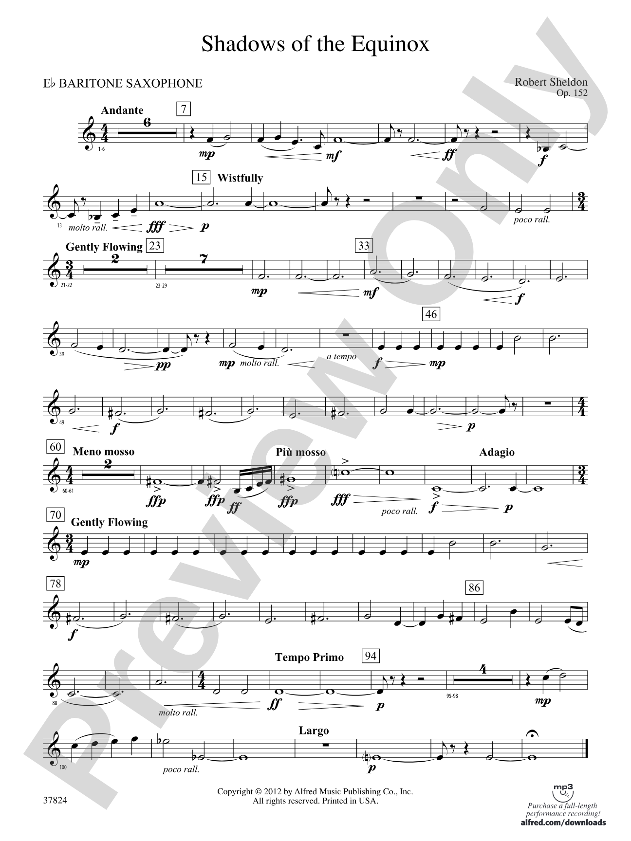 Shadows of the Equinox: E-flat Baritone Saxophone