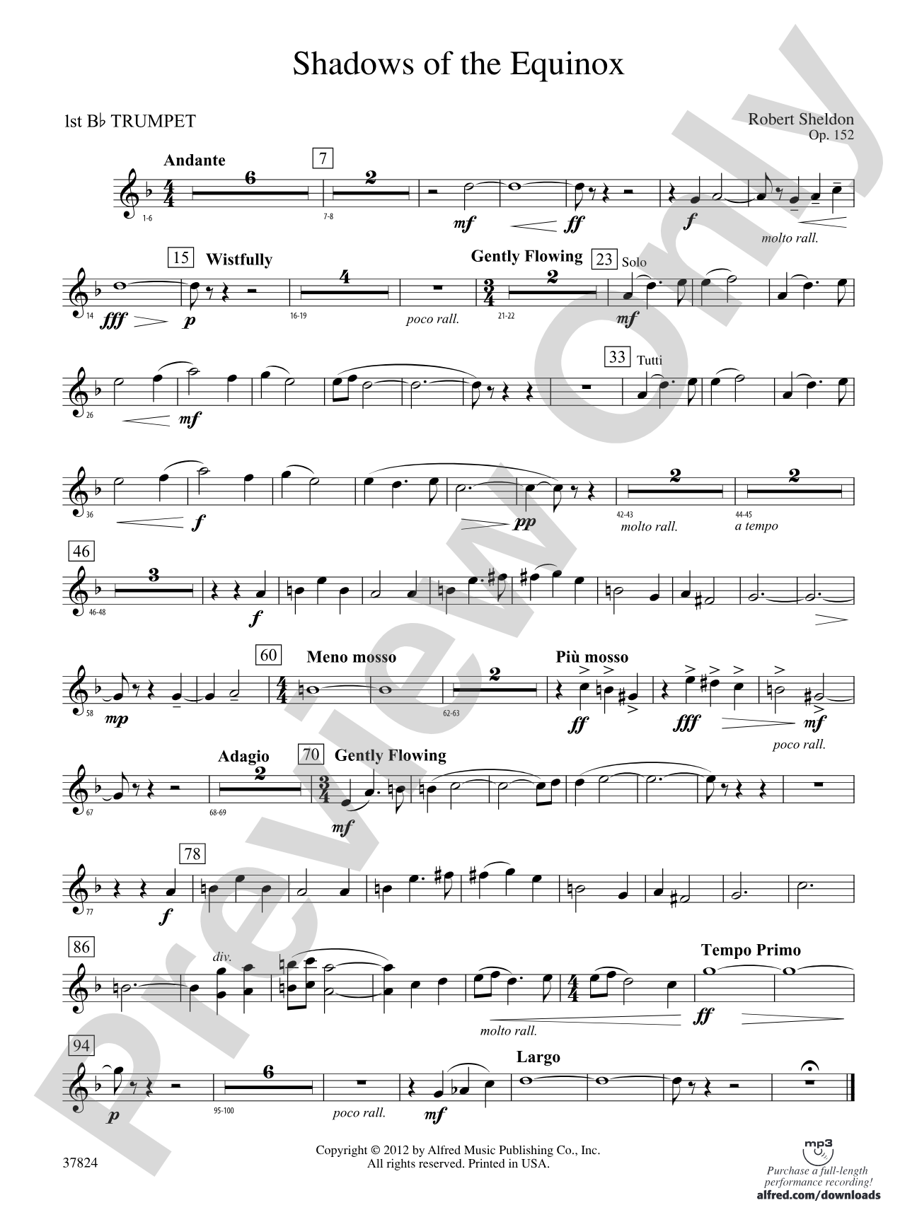 Shadows of the Equinox: 1st B-flat Trumpet
