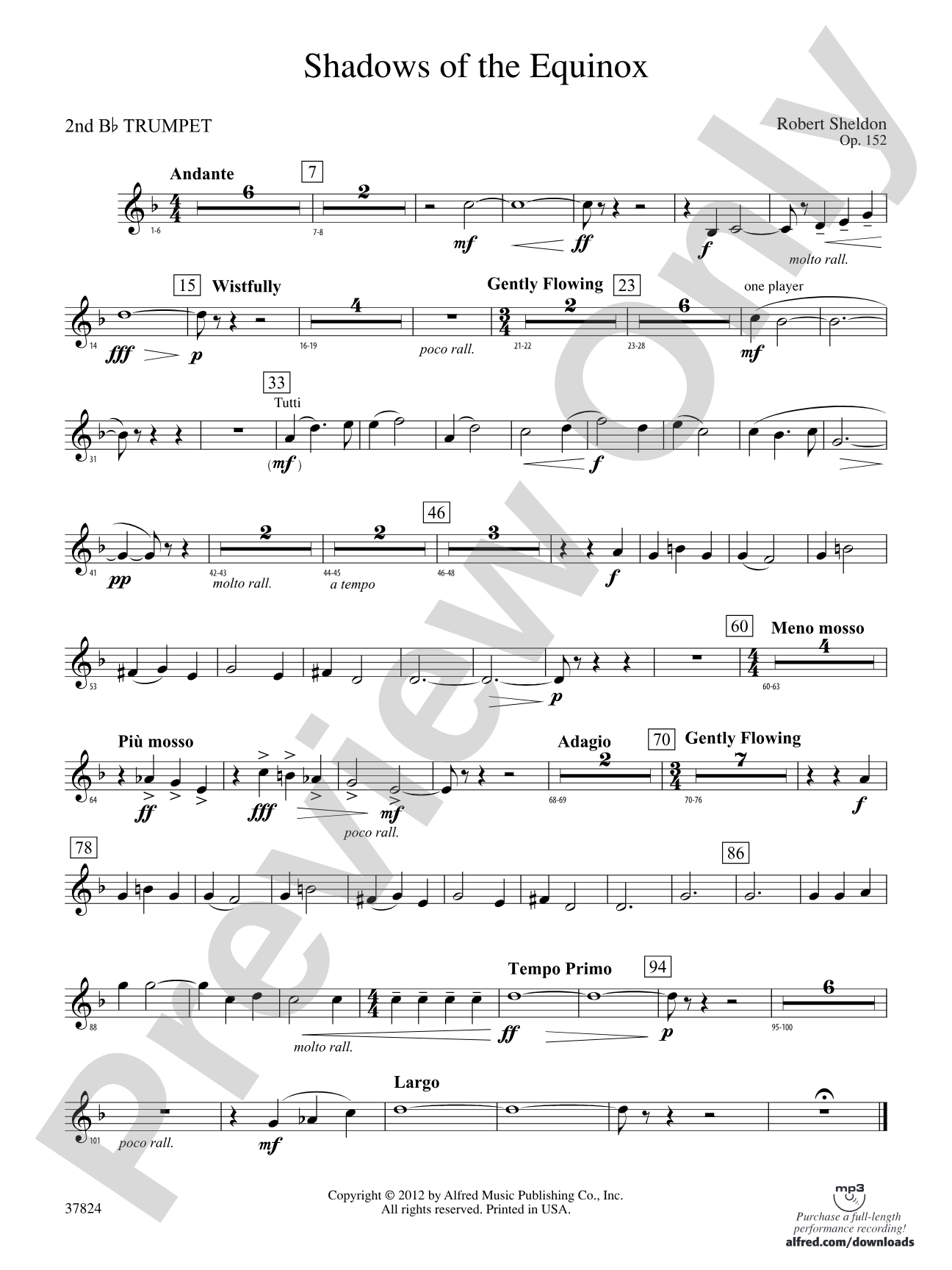 Shadows of the Equinox: 2nd B-flat Trumpet