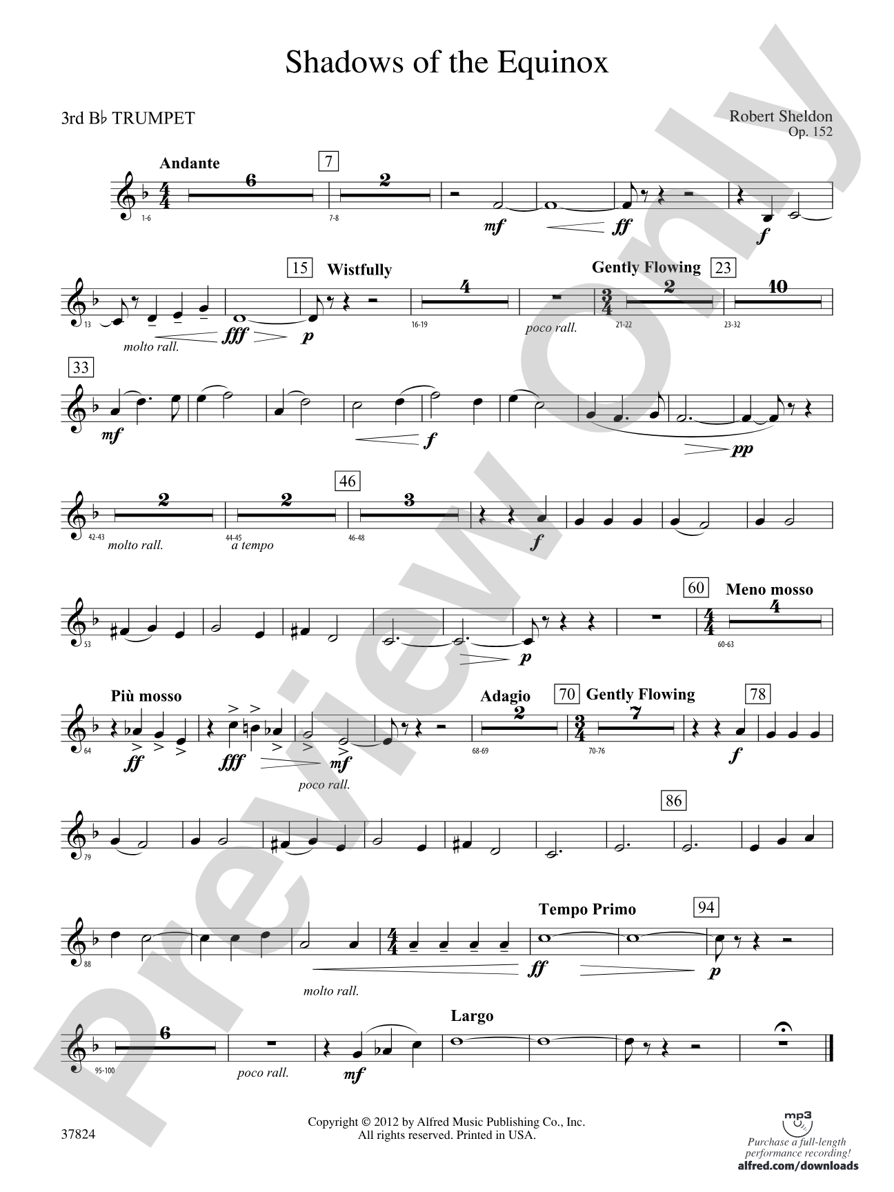 Shadows of the Equinox: 3rd B-flat Trumpet