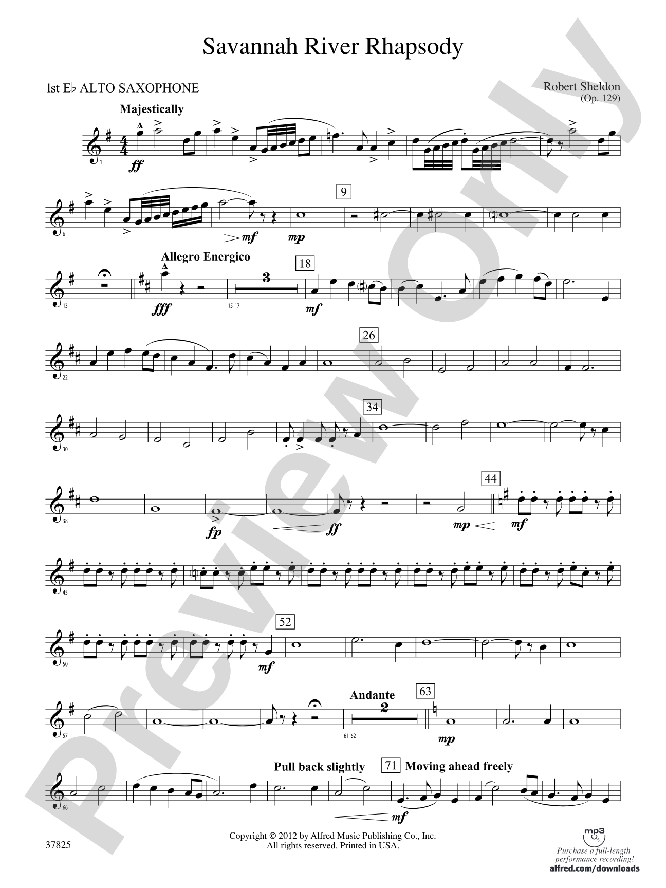Savannah River Rhapsody: E-flat Alto Saxophone