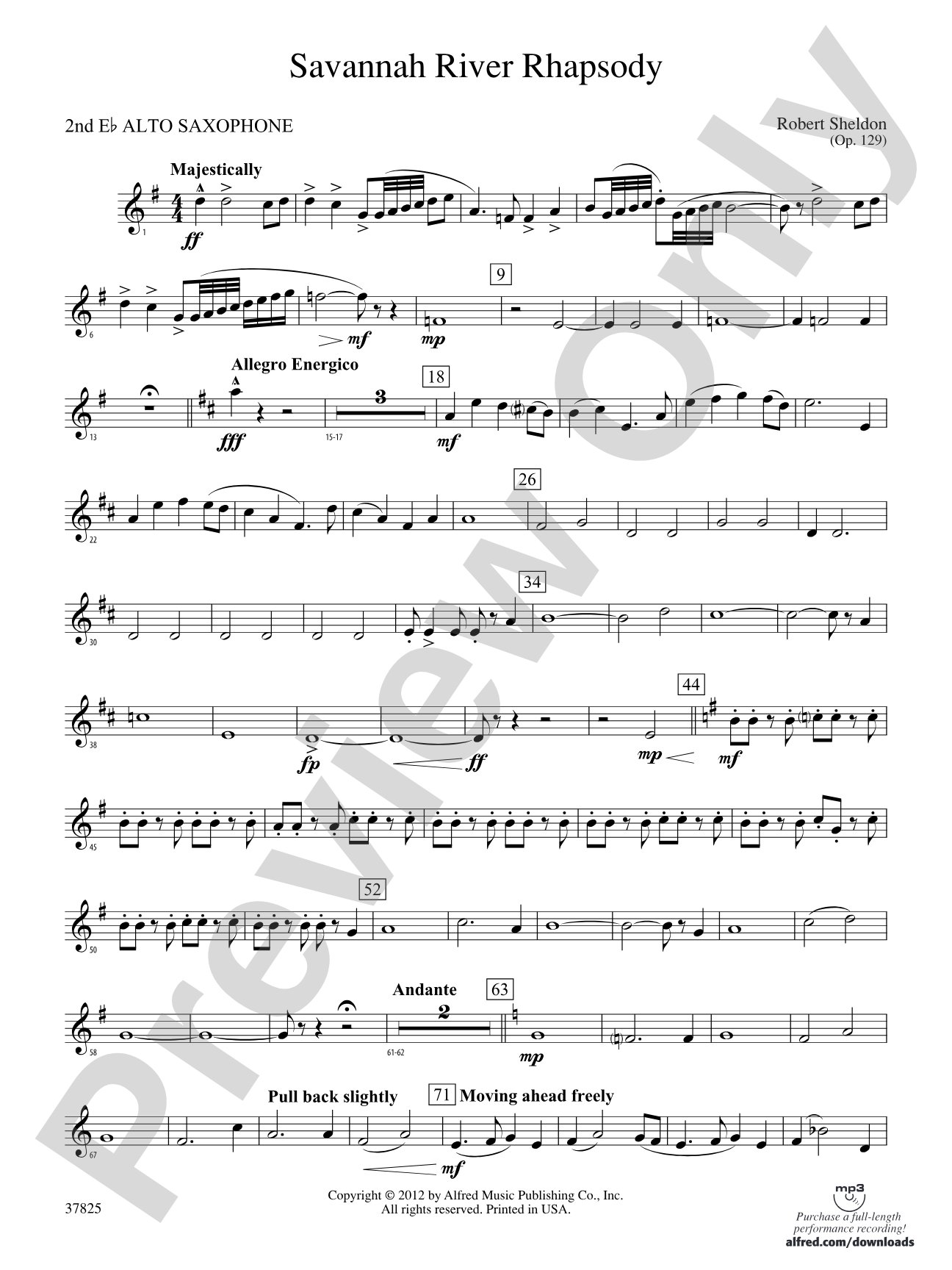 Savannah River Rhapsody: 2nd E-flat Alto Saxophone