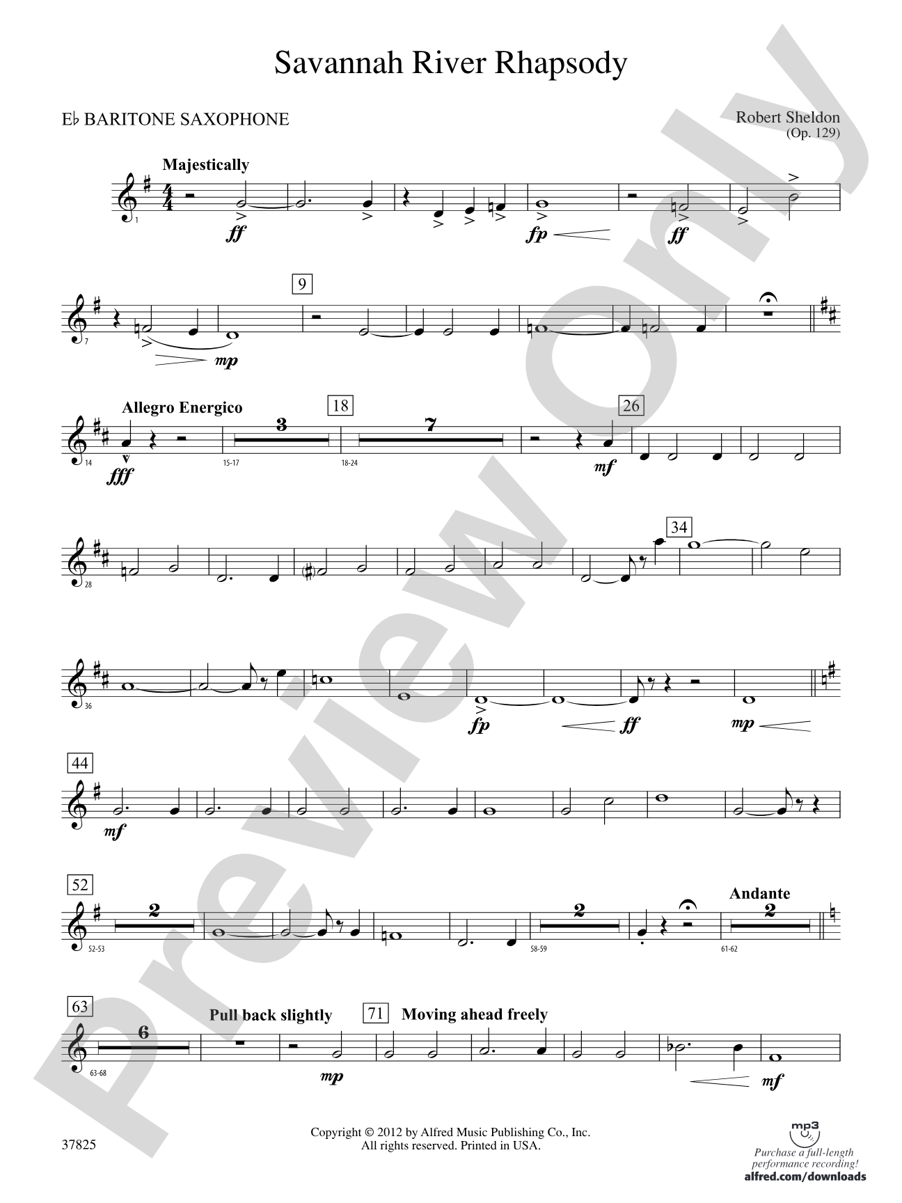 Savannah River Rhapsody: E-flat Baritone Saxophone