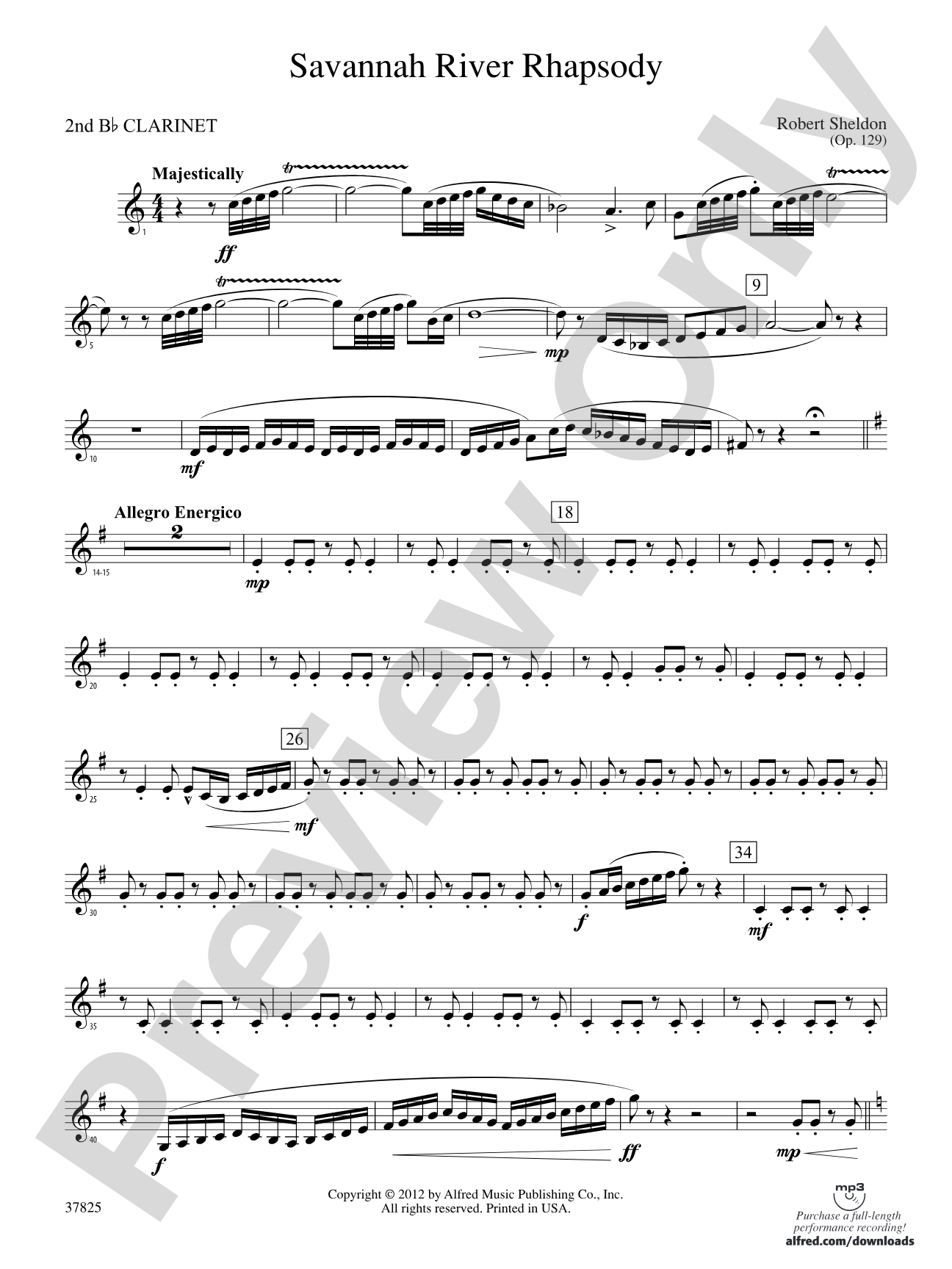 Savannah River Rhapsody: 2nd B-flat Clarinet