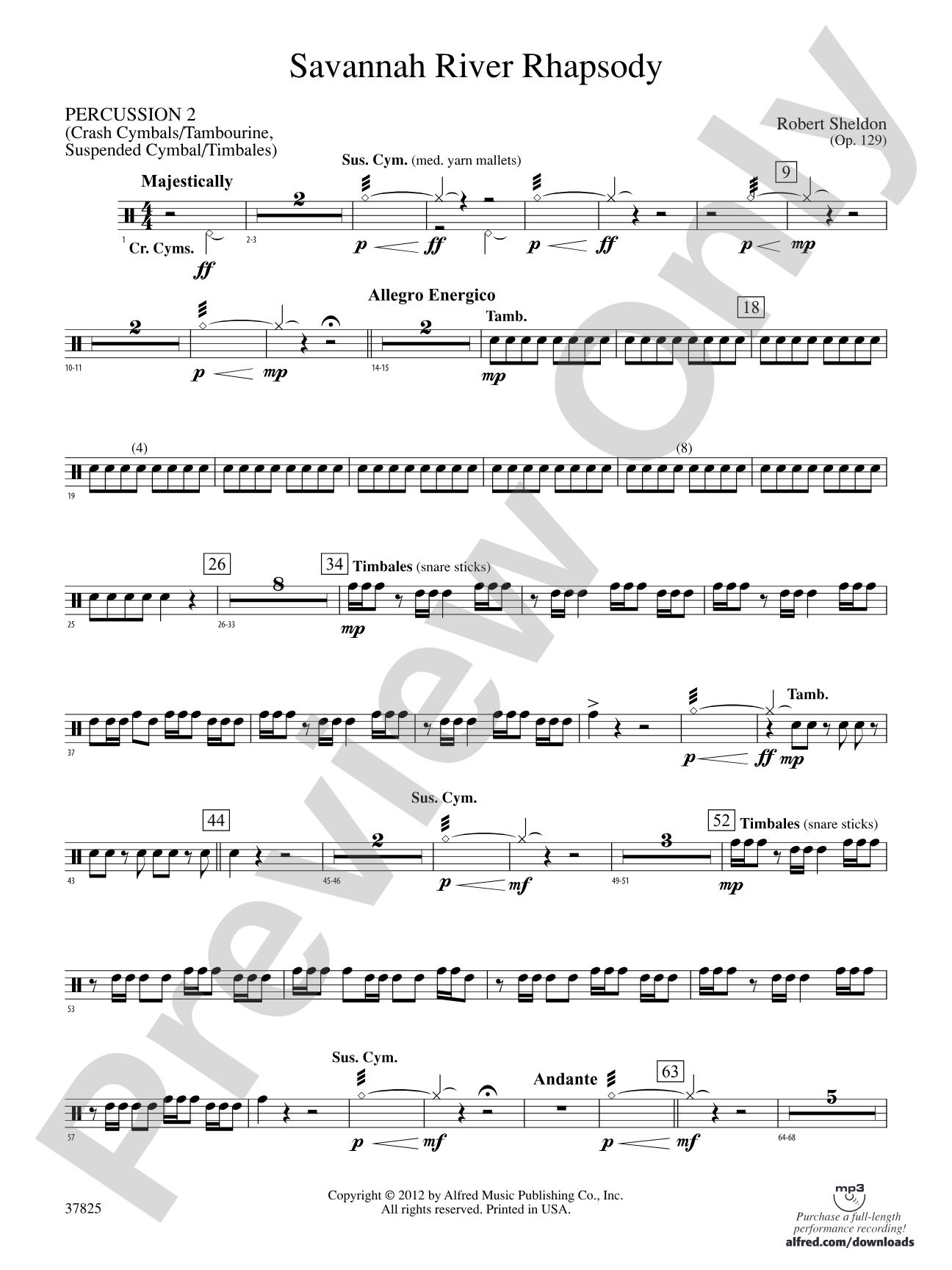 Savannah River Rhapsody: 2nd Percussion
