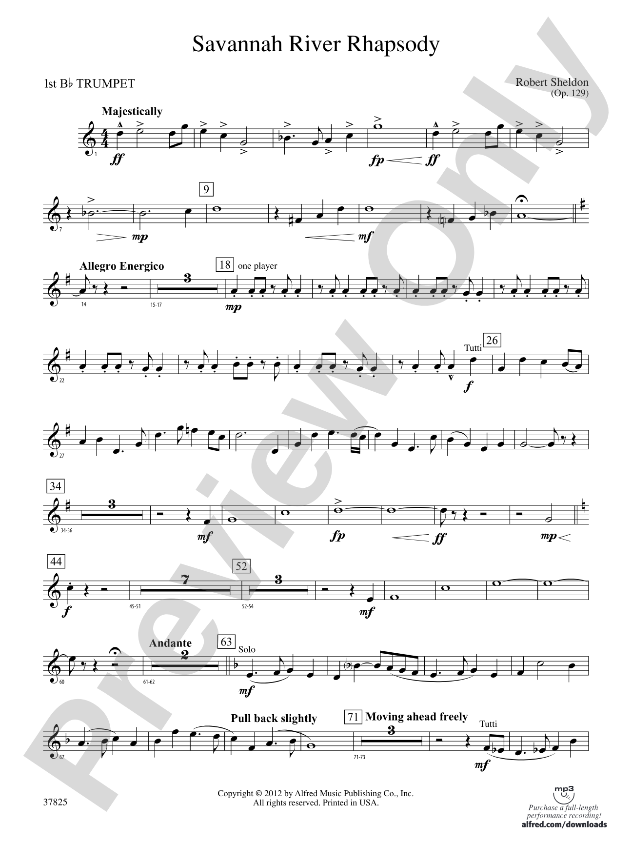Savannah River Rhapsody: 1st B-flat Trumpet