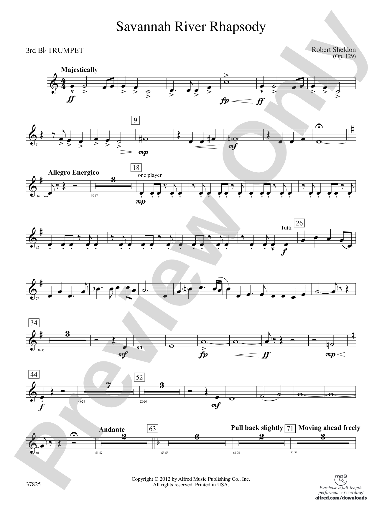 Savannah River Rhapsody: 3rd B-flat Trumpet