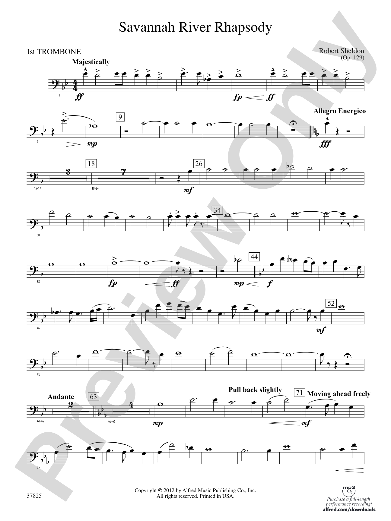 Savannah River Rhapsody: 1st Trombone