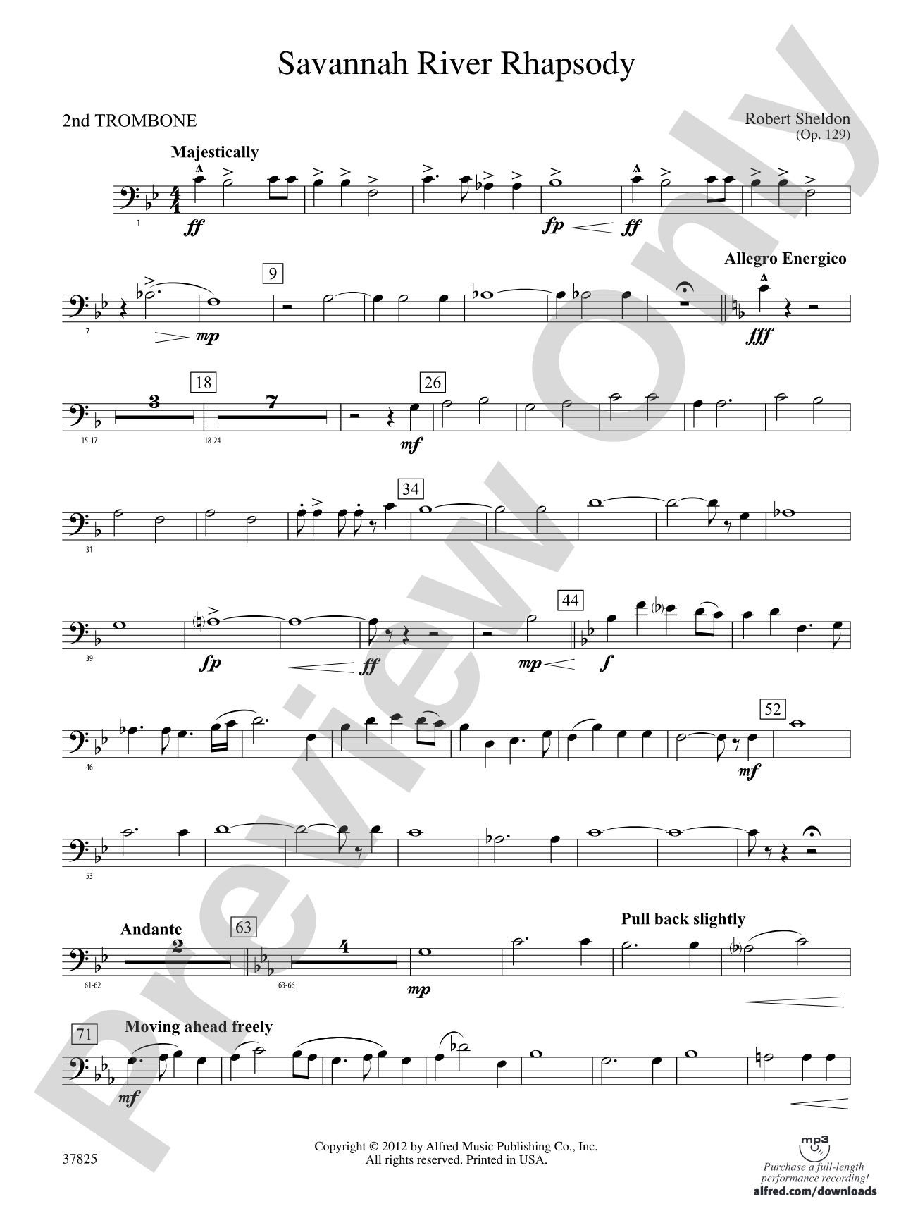 Savannah River Rhapsody: 2nd Trombone