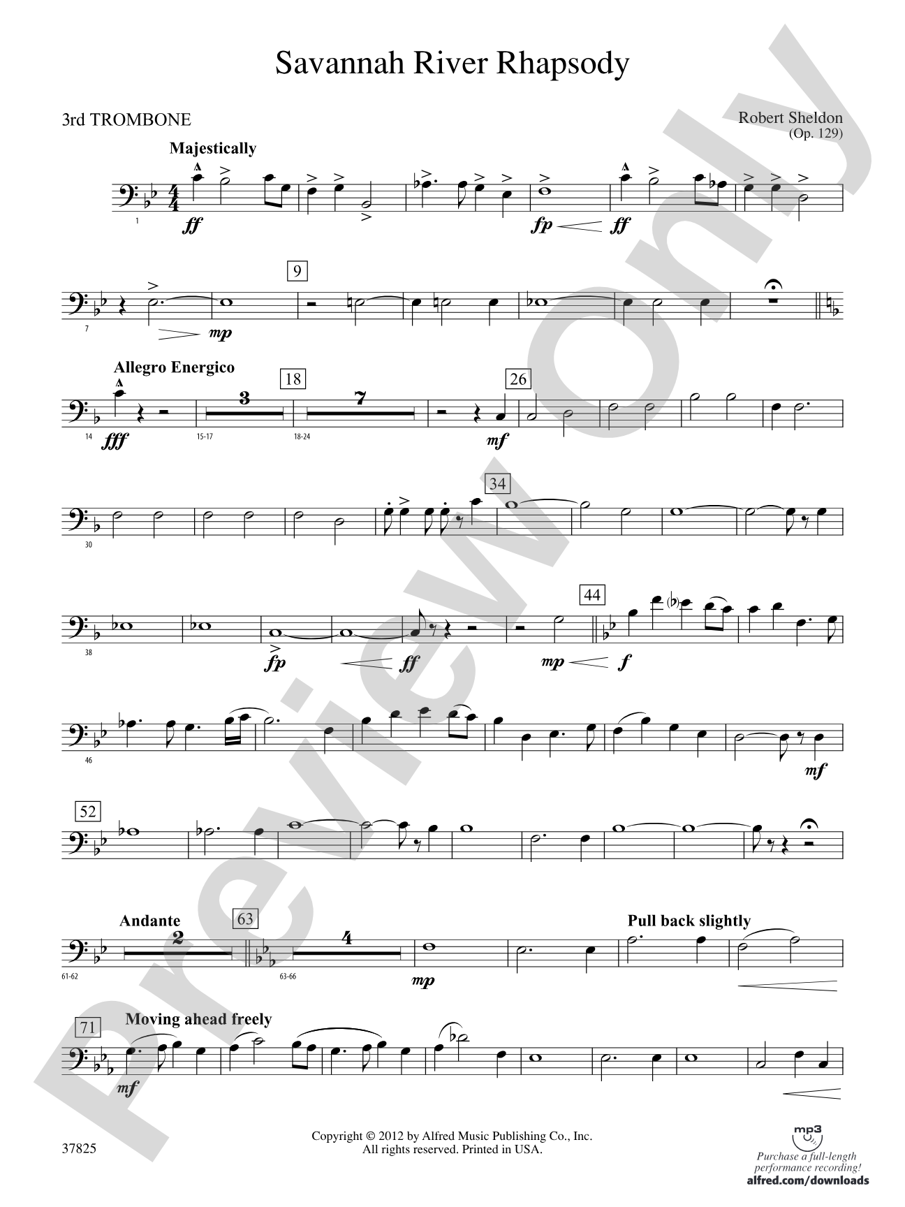 Savannah River Rhapsody: 3rd Trombone