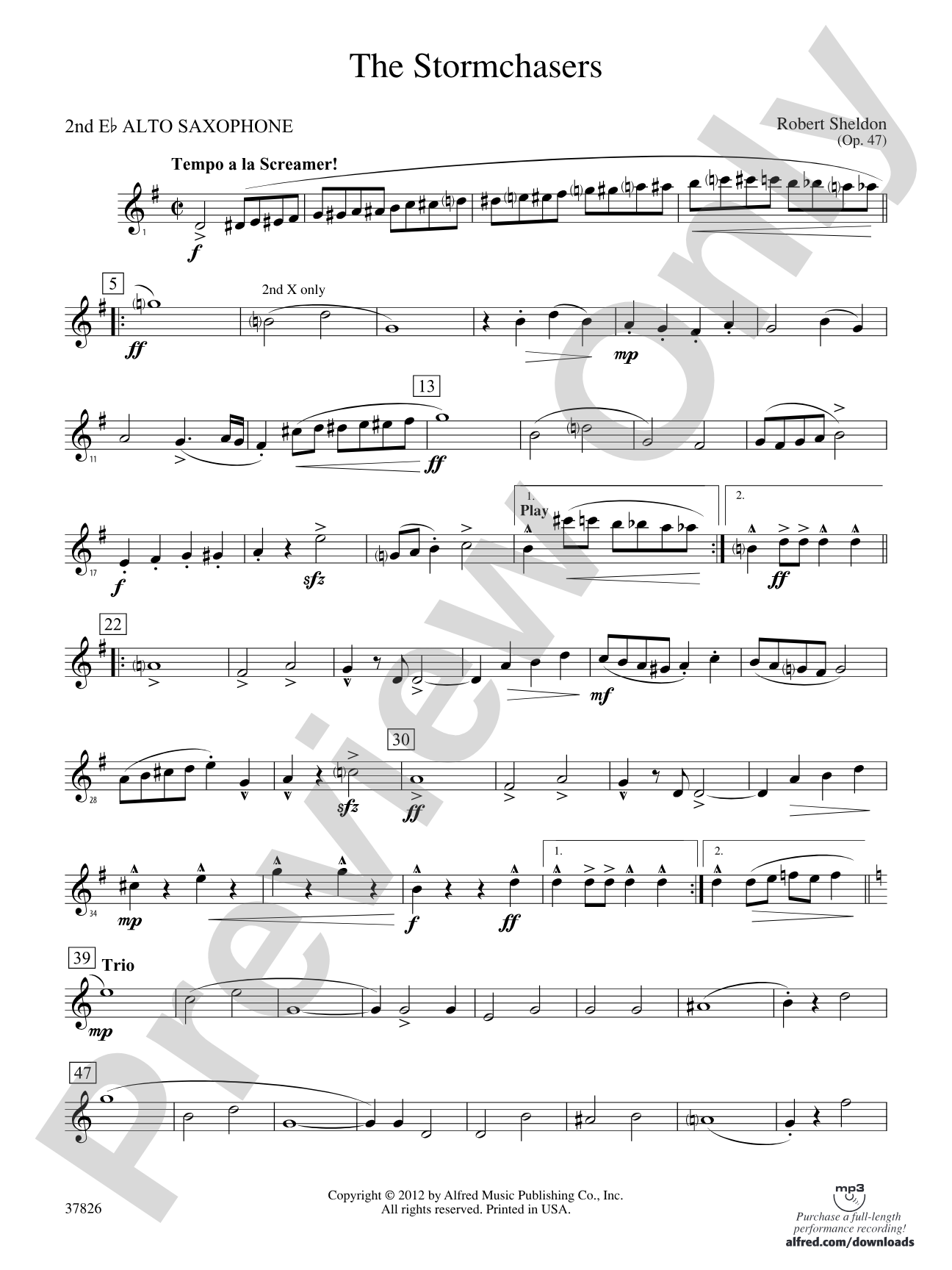 The Stormchasers: 2nd E-flat Alto Saxophone