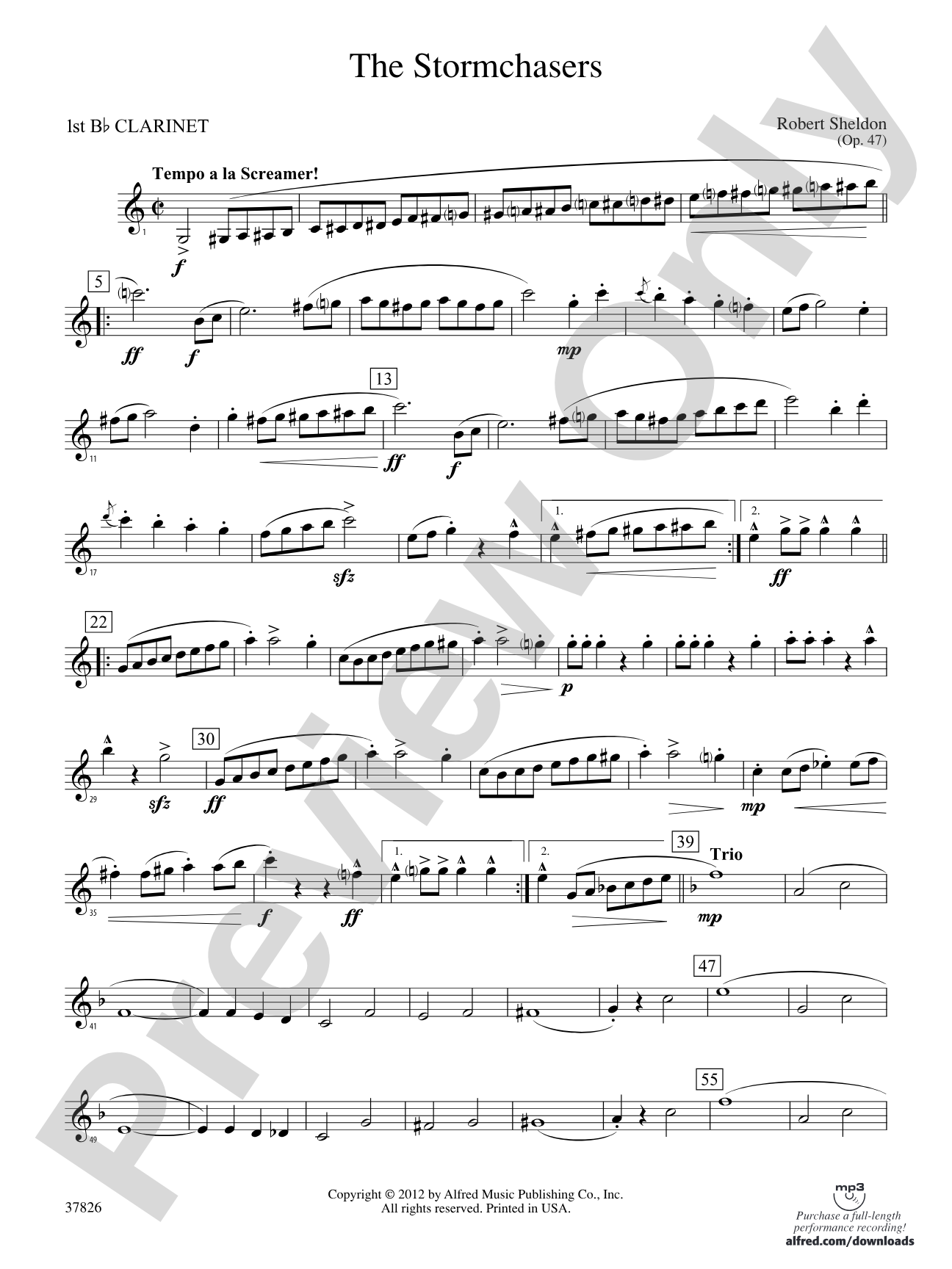 The Stormchasers: 1st B-flat Clarinet