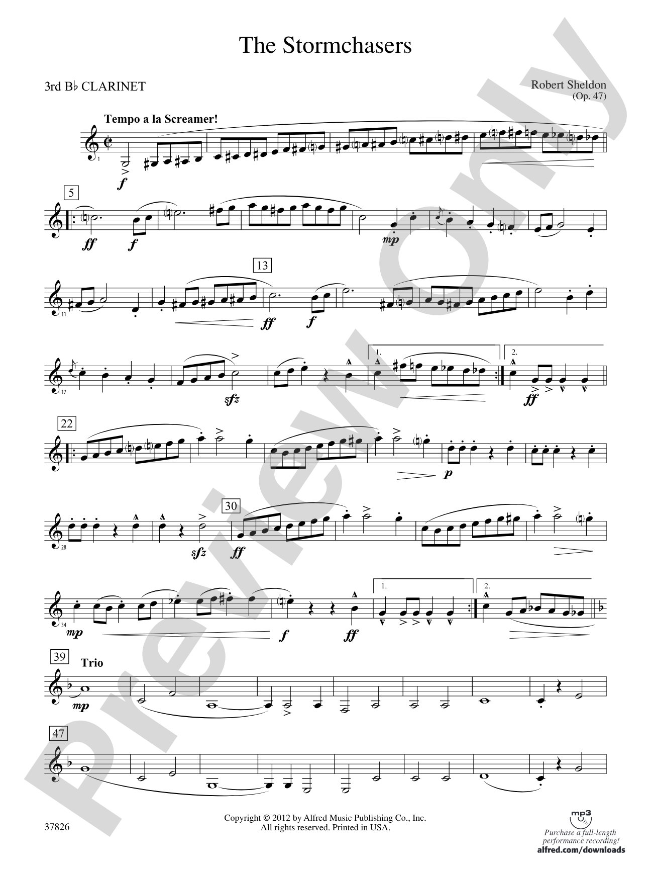 The Stormchasers: 3rd B-flat Clarinet