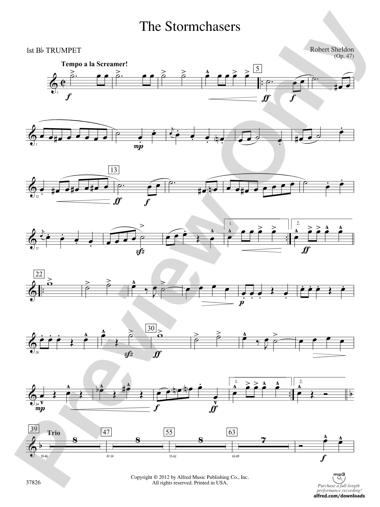The Stormchasers: 1st B-flat Trumpet
